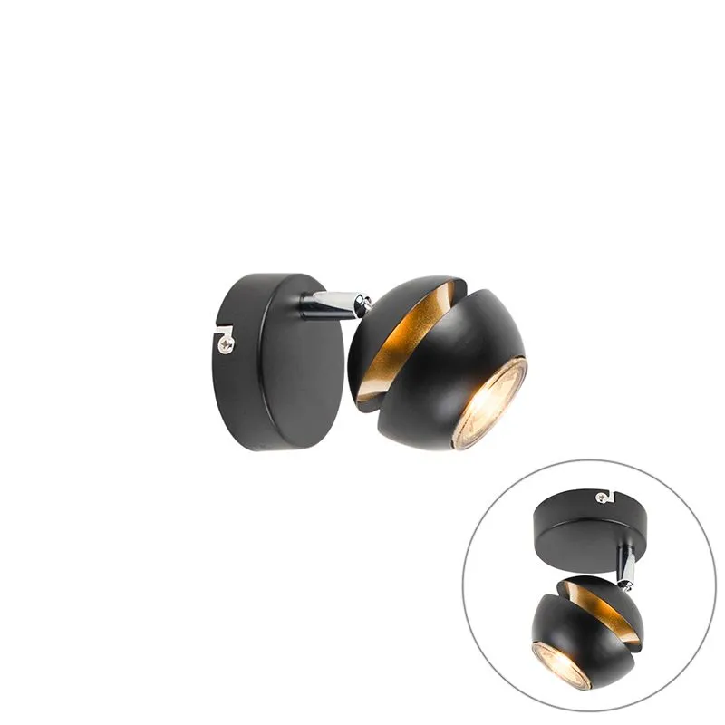 Faretto moderno nero interno dorato BUELL DELUXE