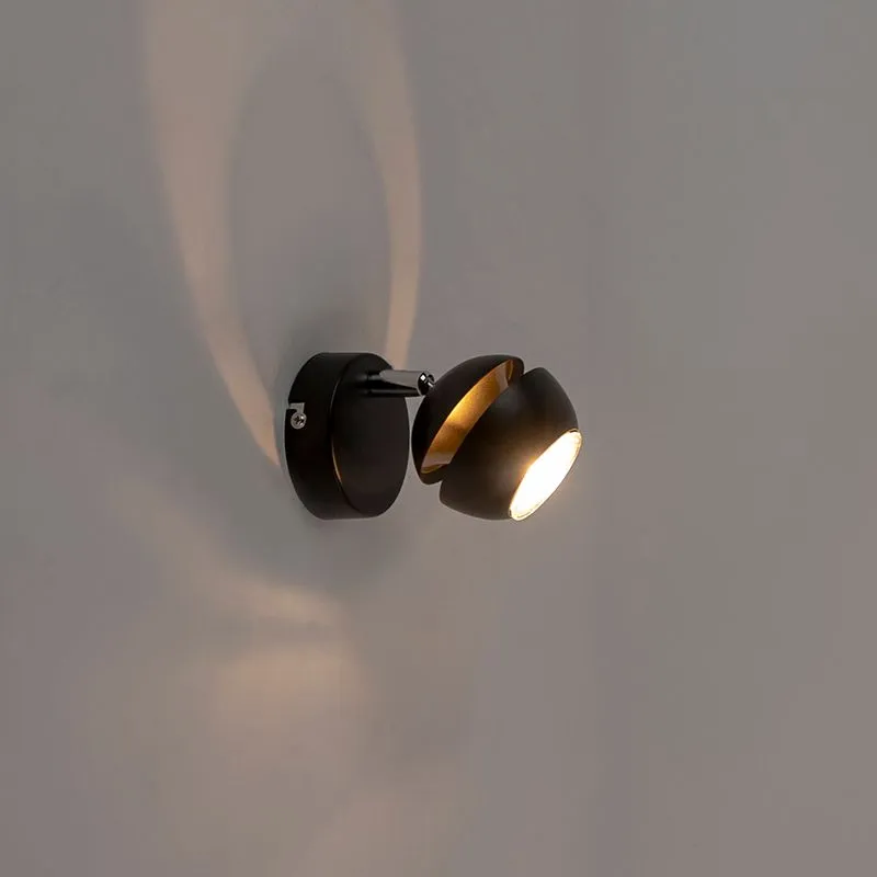 Faretto moderno nero interno dorato BUELL DELUXE
