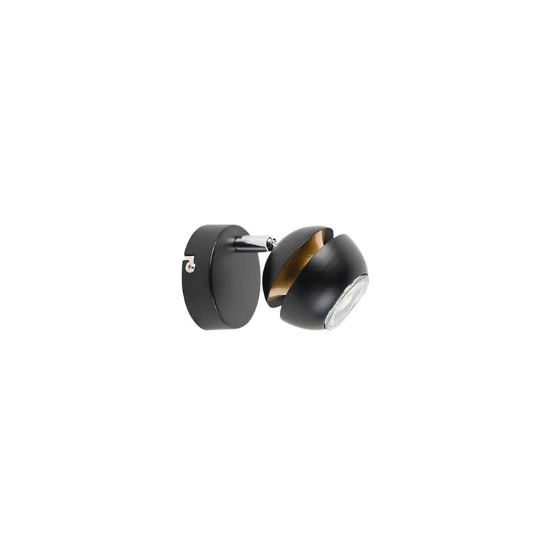 Faretto moderno nero interno dorato BUELL DELUXE