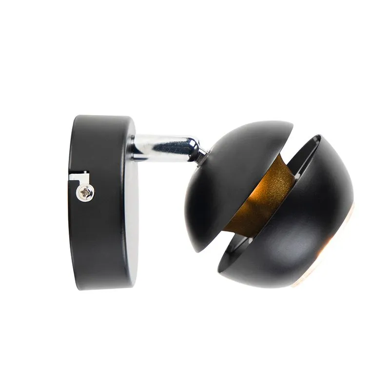 Faretto moderno nero interno dorato BUELL DELUXE