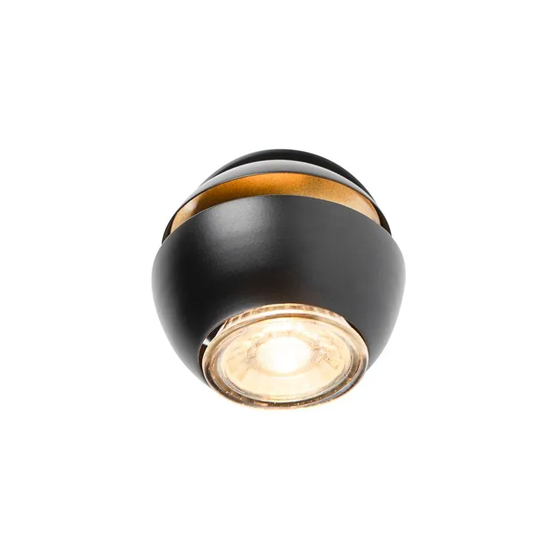 Faretto moderno nero interno dorato BUELL DELUXE