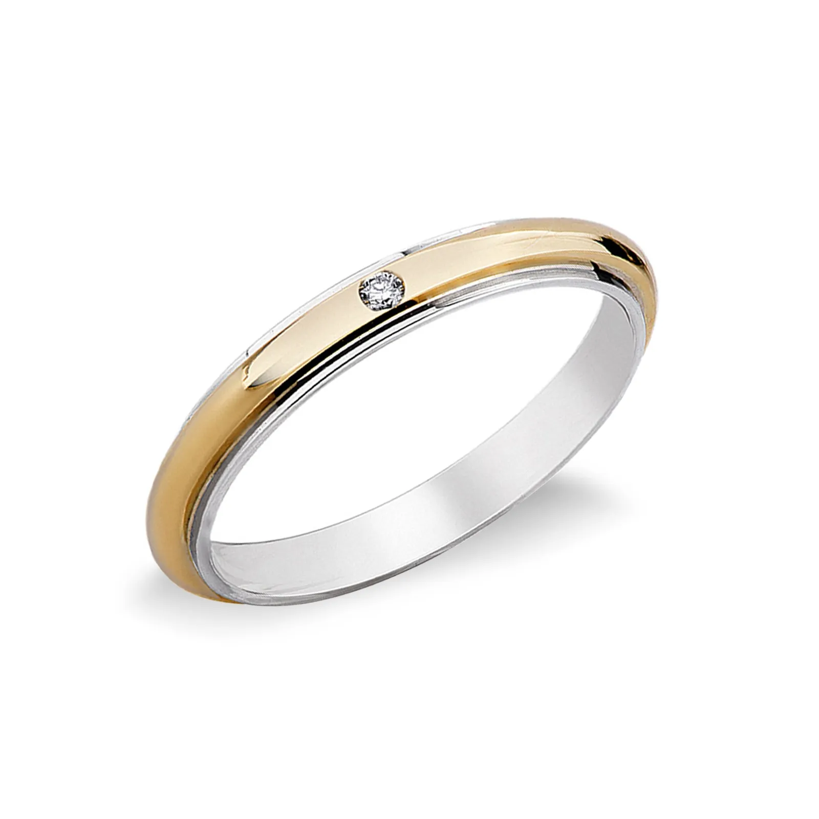 Fede Unoaerre Andromeda in oro giallo e bianco18k con diamante