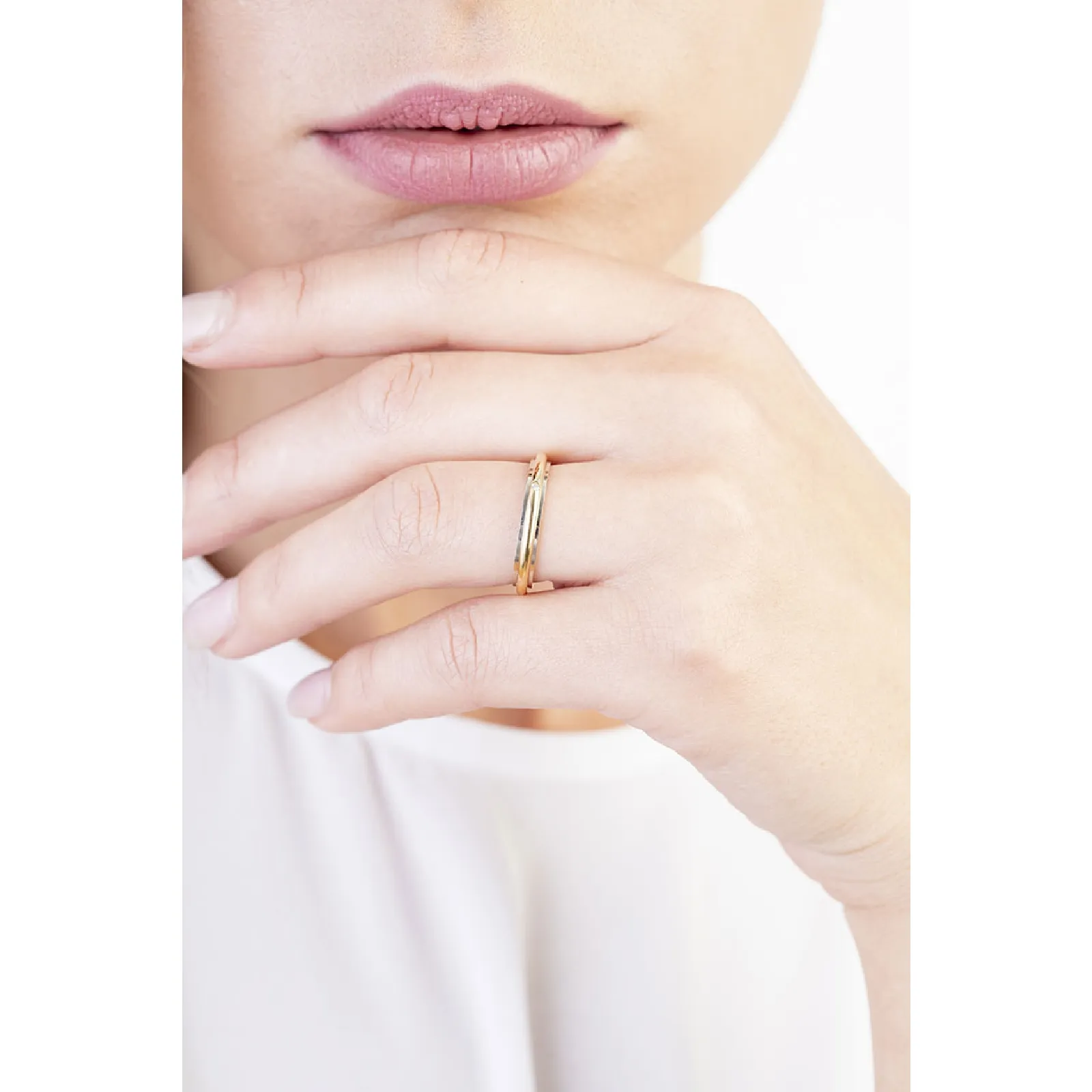 Fede Unoaerre Andromeda in oro giallo e bianco18k con diamante