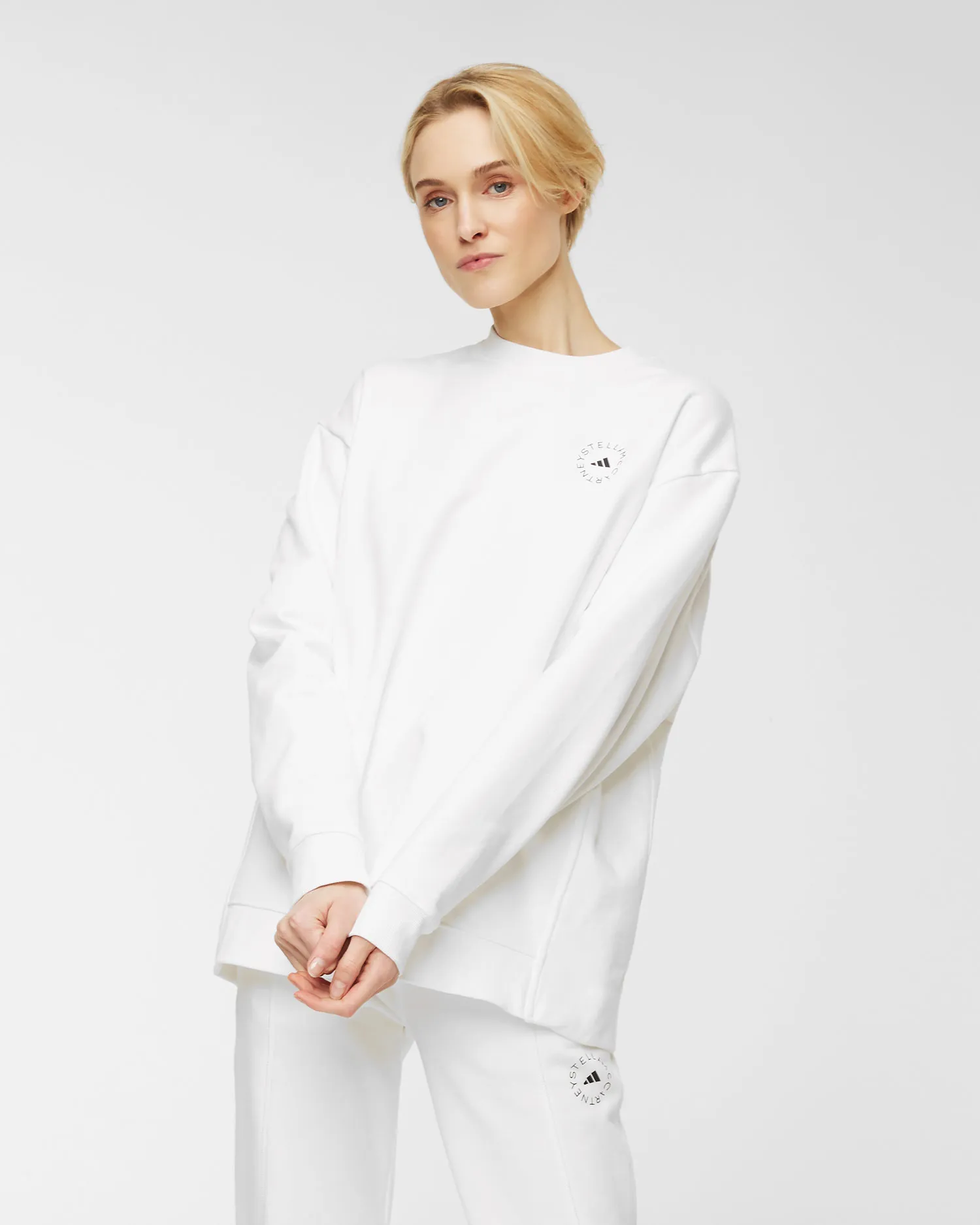 Felpa Adidas by Stella McCartney ASMC SW SWT ML H59978-white