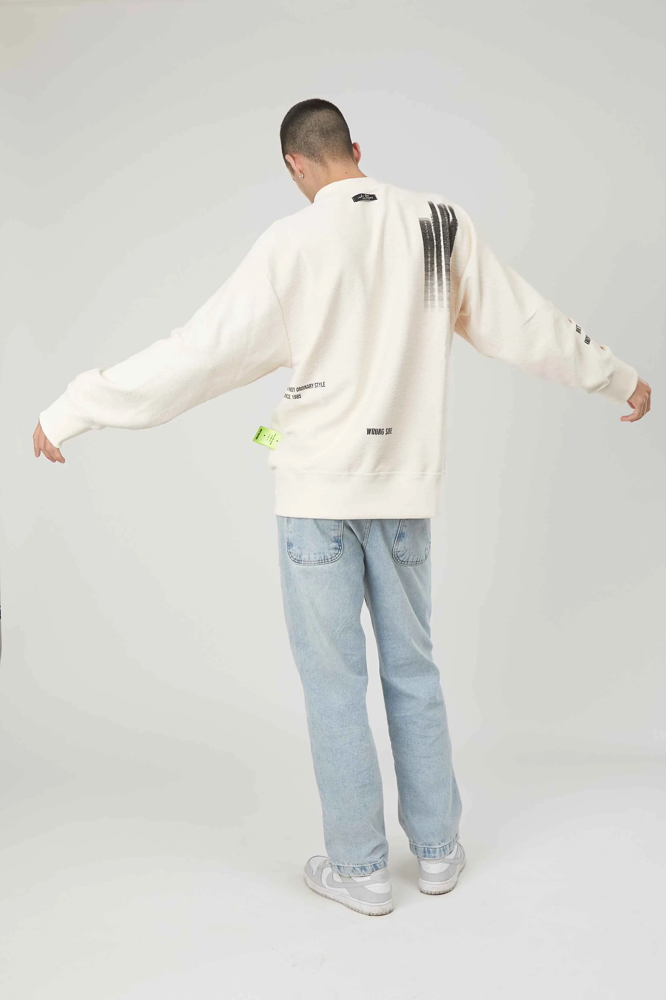 FELPA B SIDE UNISEX CREAM