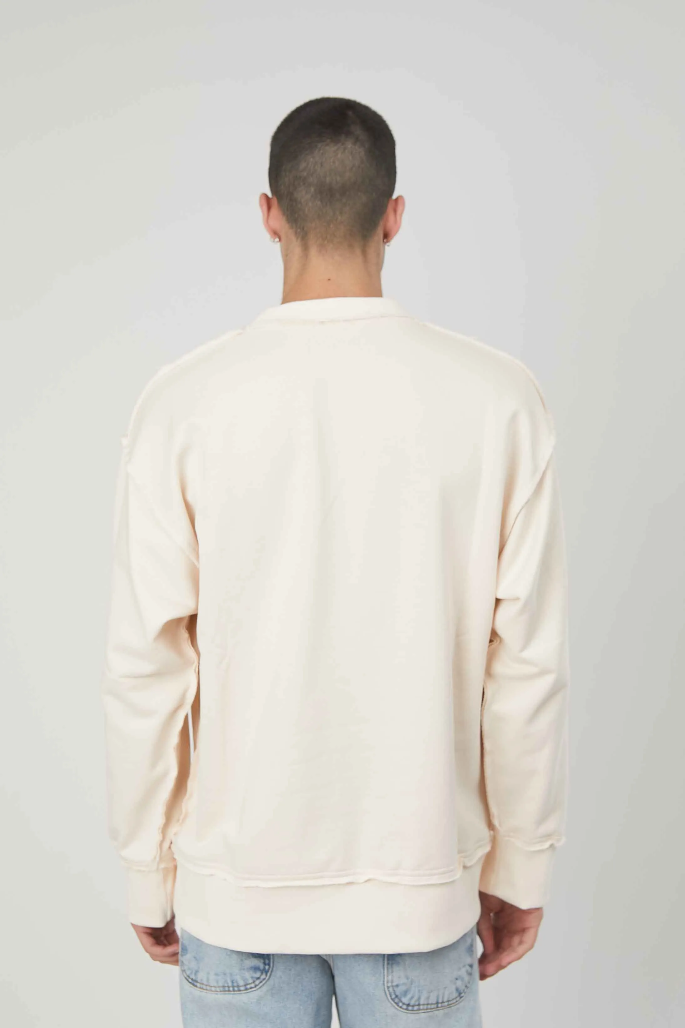 FELPA B SIDE UNISEX CREAM
