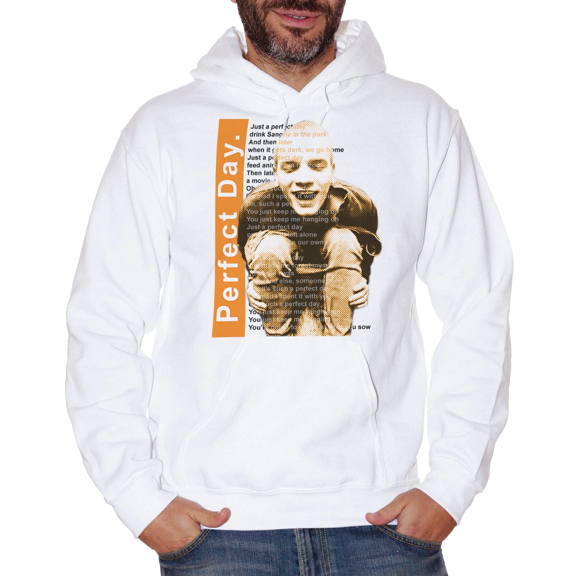 Felpa cappuccio CUC - Trainspotting Perfect Day Song Canzone Ewan Mcgregor - FILM