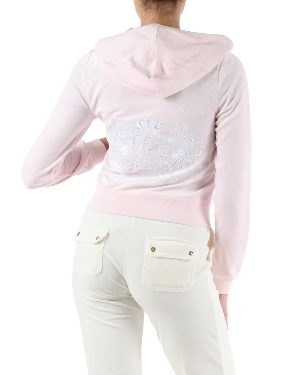 Felpa in velluto ROBYN con strass applicati