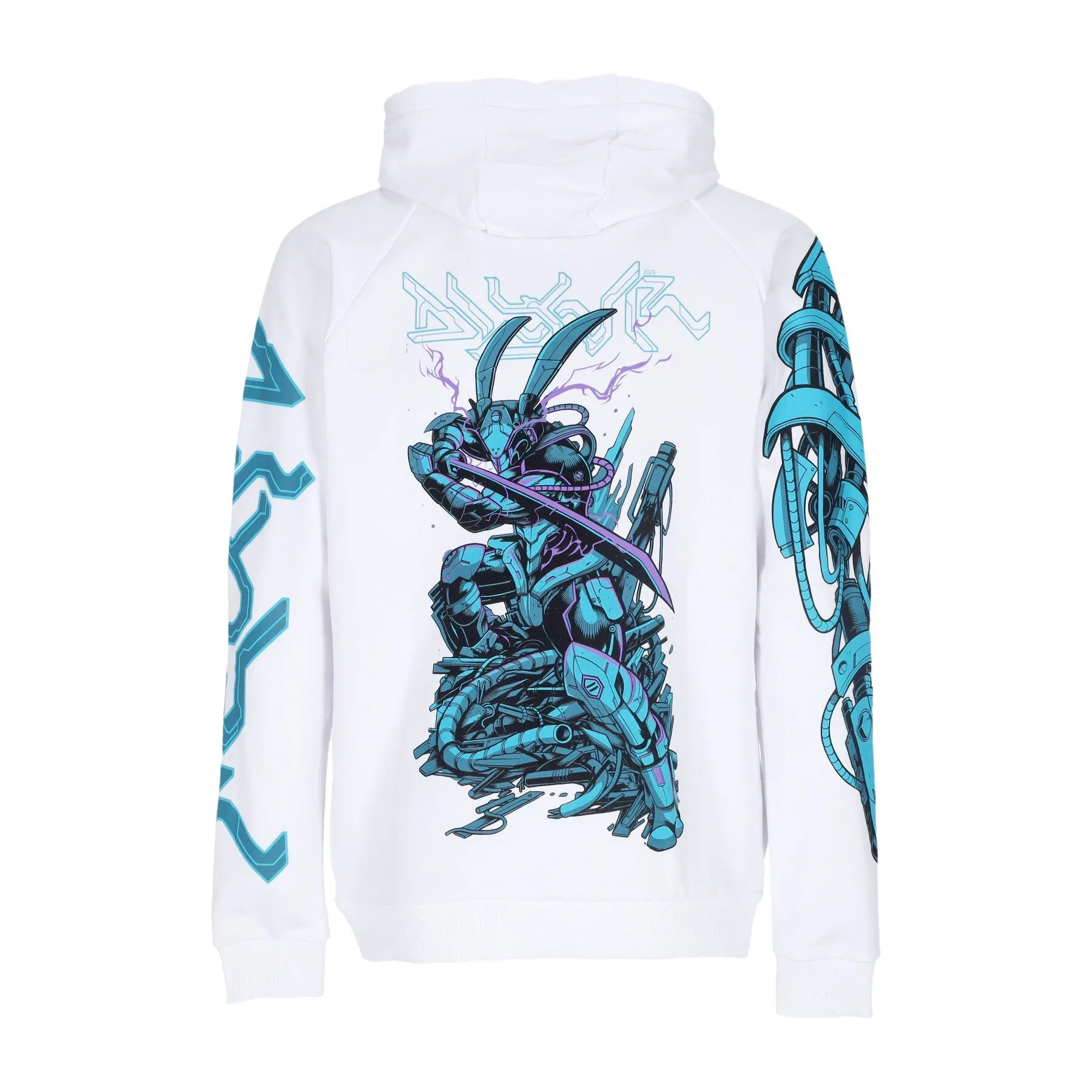 Felpa Leggera Cappuccio Uomo Ninja Rabbit Hoodie White