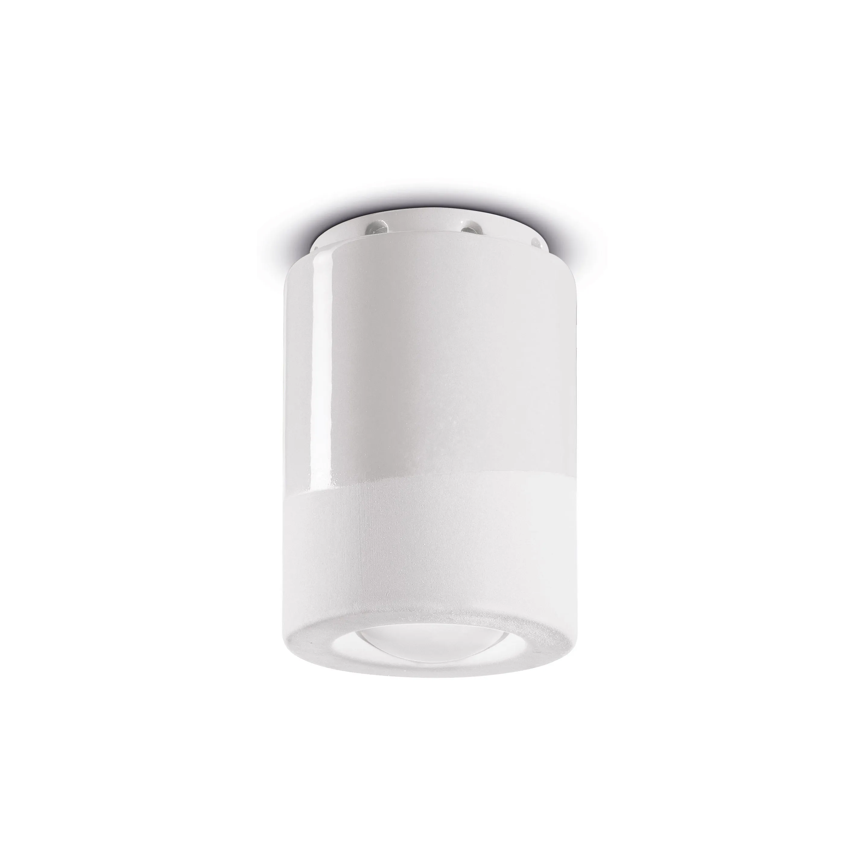FerroLuce  Faretto da soffitto piccolo rotondo interamente in ceramica dal design moderno Pi - 28W