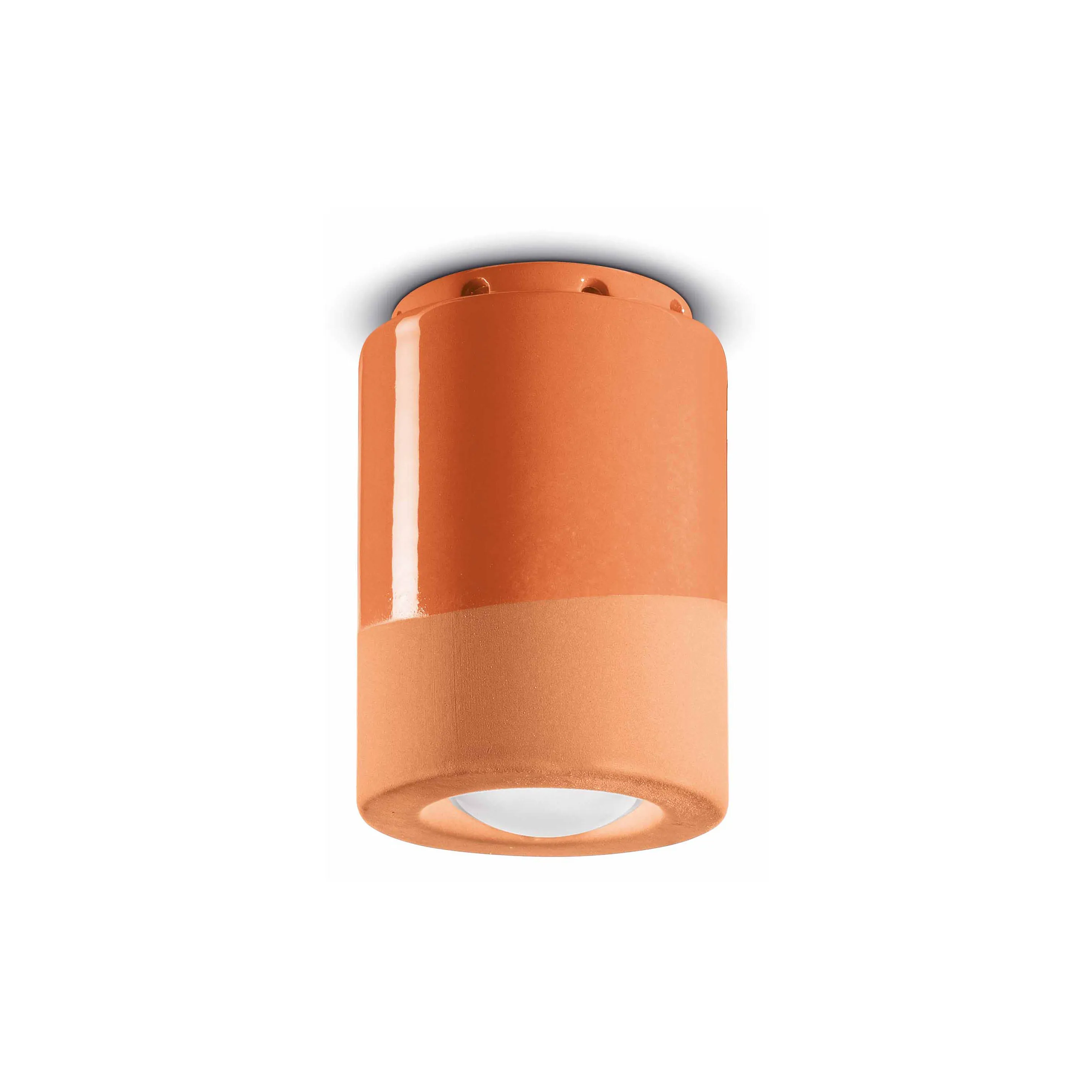 FerroLuce  Faretto da soffitto piccolo rotondo interamente in ceramica dal design moderno Pi - 28W