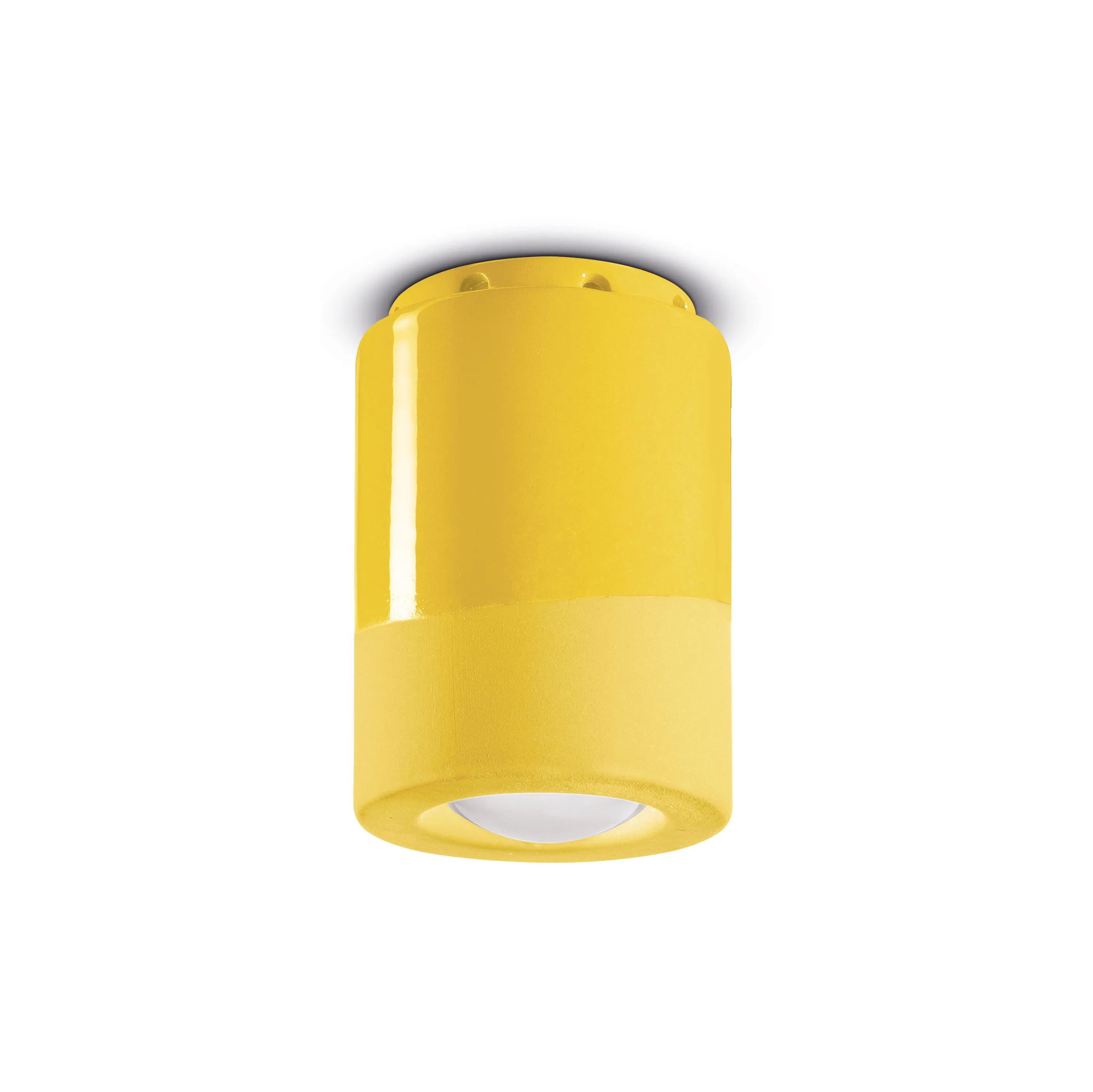 FerroLuce  Faretto da soffitto piccolo rotondo interamente in ceramica dal design moderno Pi - 28W