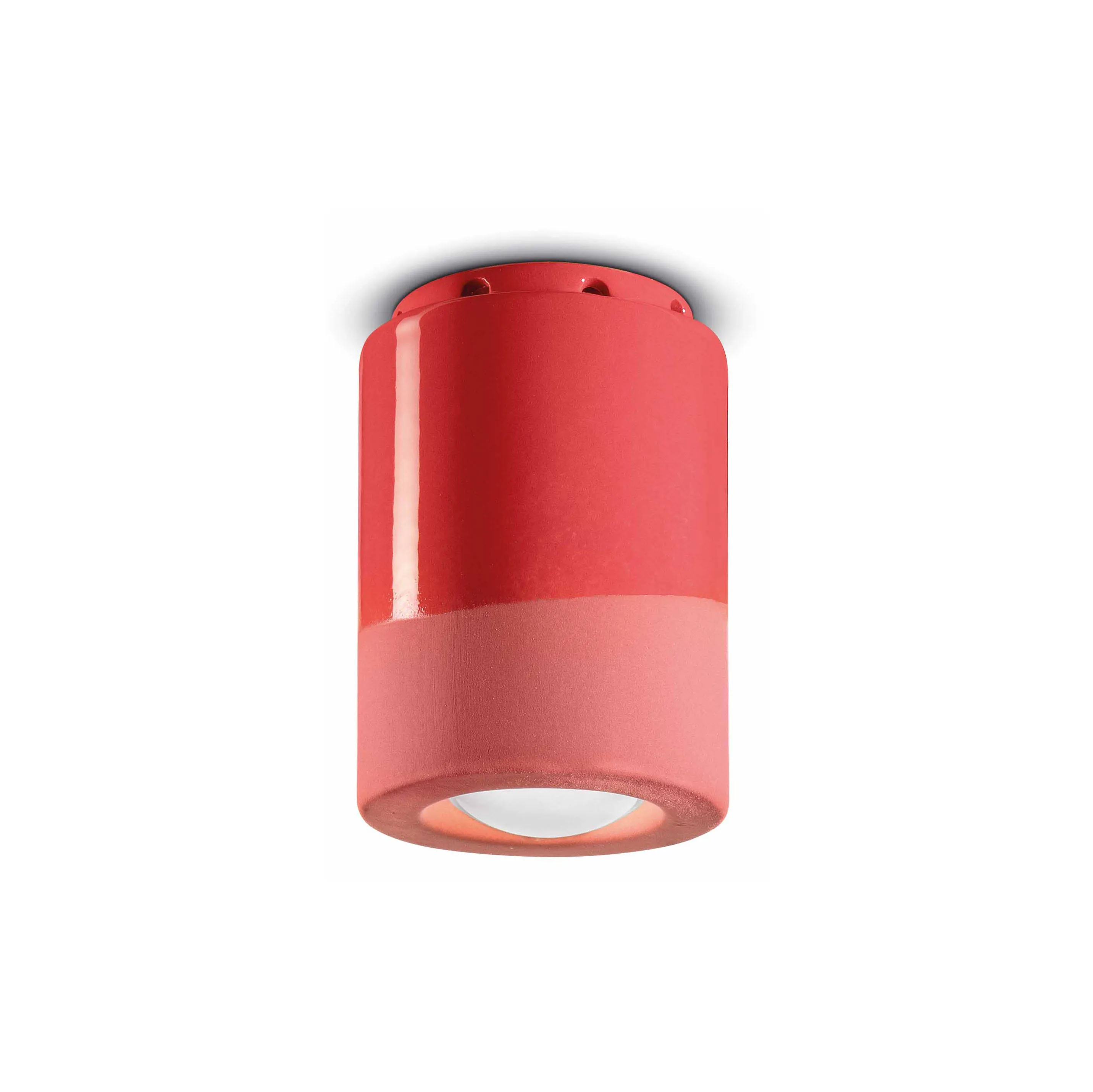 FerroLuce  Faretto da soffitto piccolo rotondo interamente in ceramica dal design moderno Pi - 28W