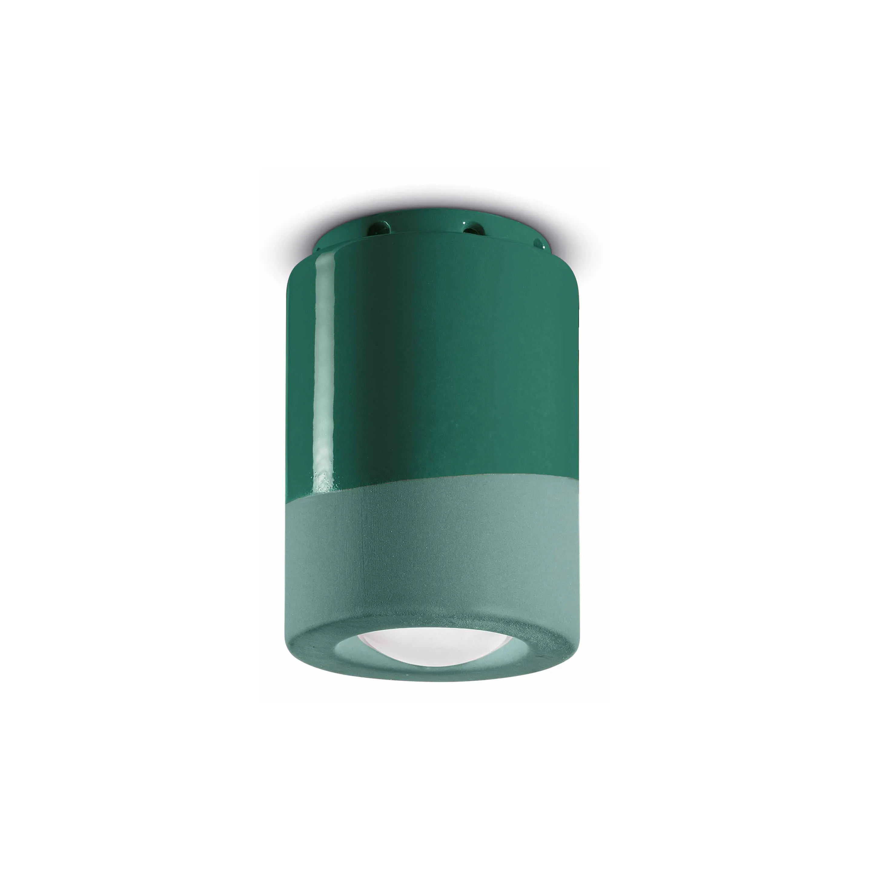FerroLuce  Faretto da soffitto piccolo rotondo interamente in ceramica dal design moderno Pi - 28W