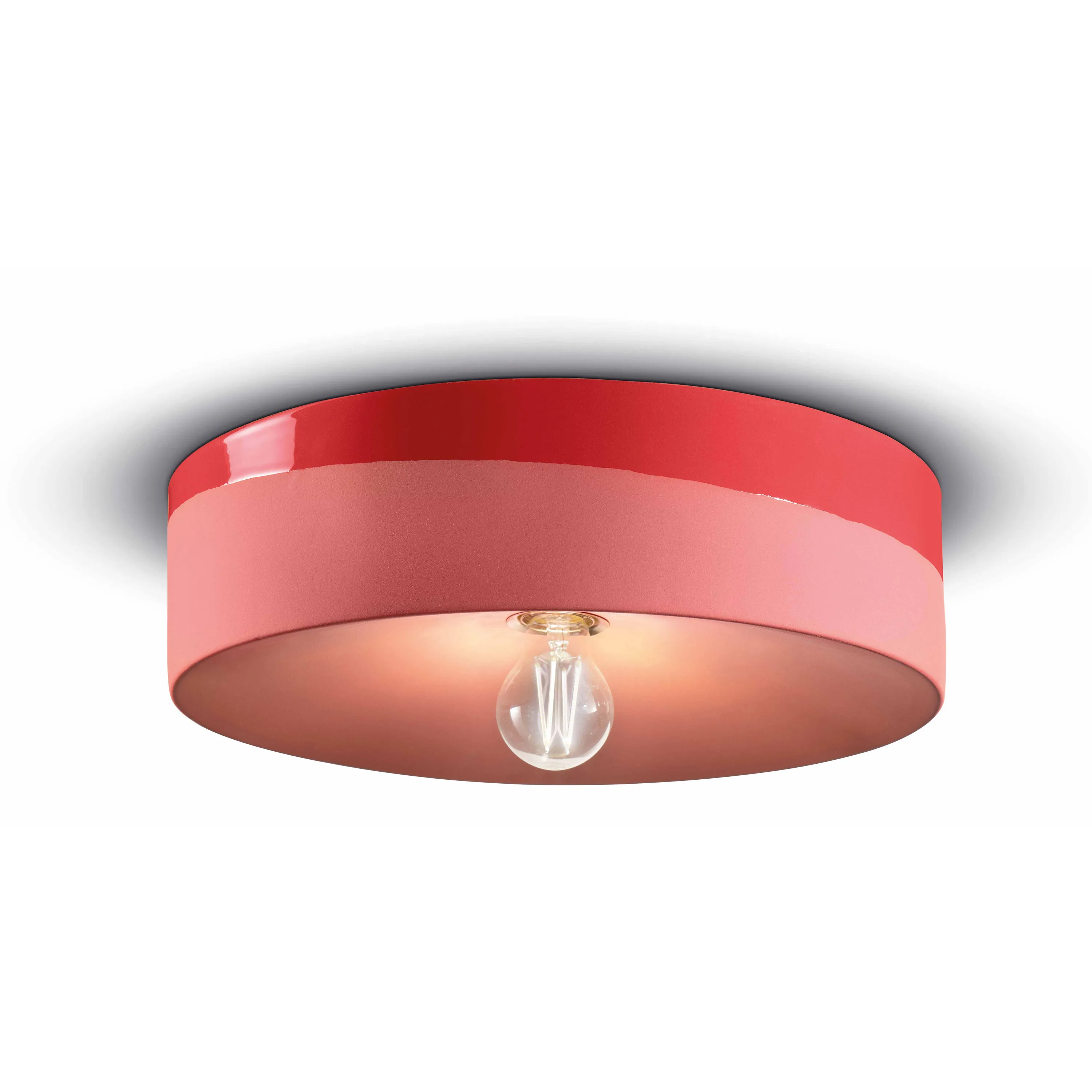 FerroLuce  Plafoniera a soffitto grande rotonda interamente in ceramica dal design moderno Pi - 77W