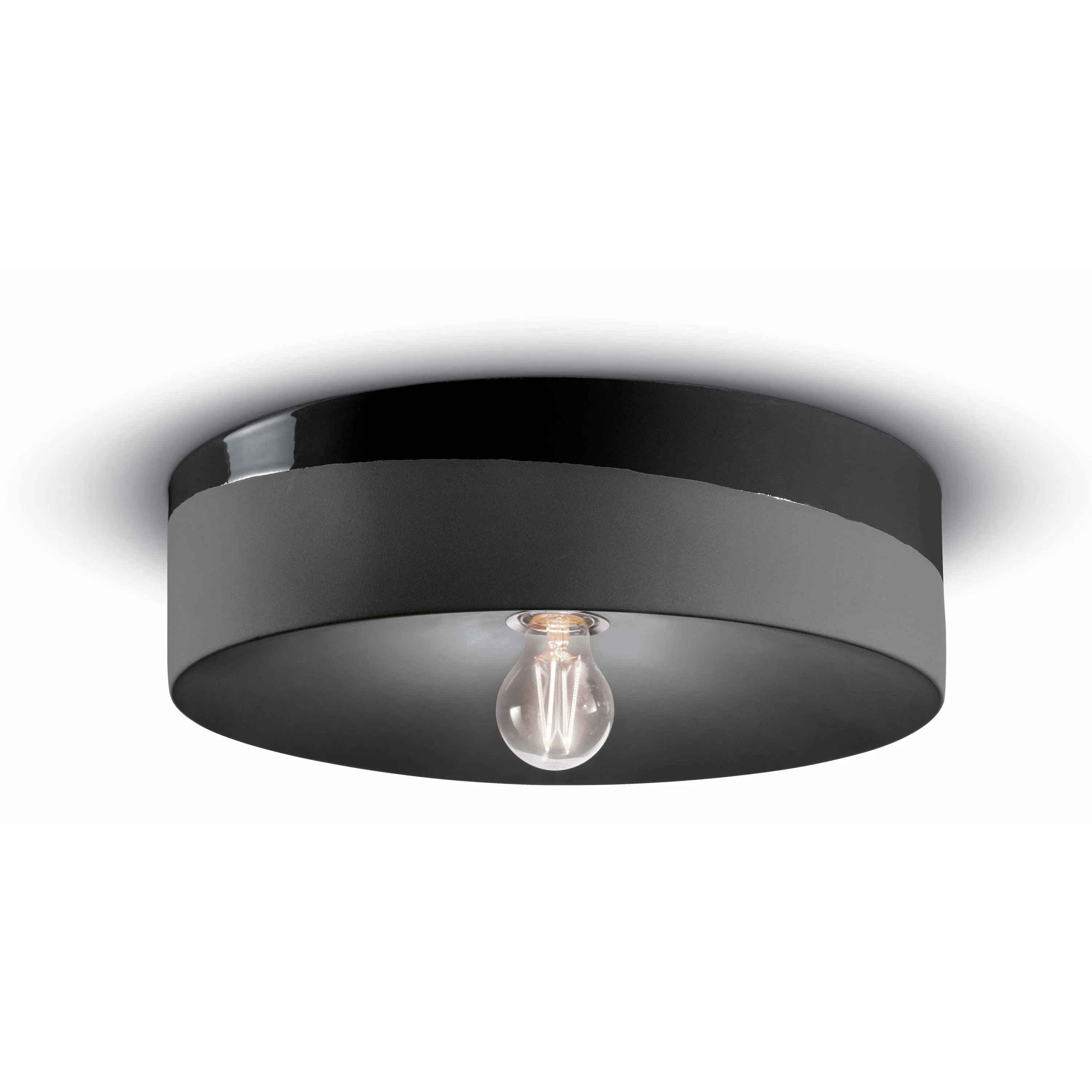 FerroLuce  Plafoniera a soffitto grande rotonda interamente in ceramica dal design moderno Pi - 77W
