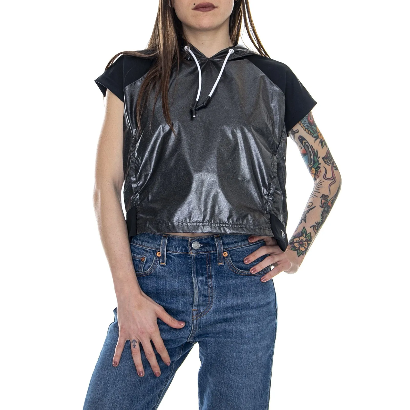 Fila Wm Cosenza Cropped Top - Black - Top Smanicato Donna Nero    