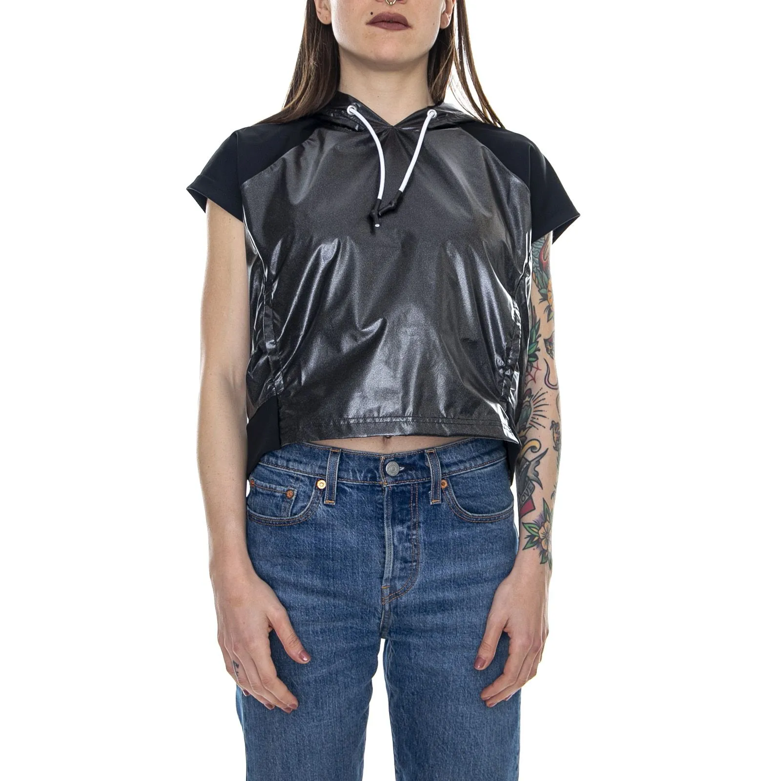 Fila Wm Cosenza Cropped Top - Black - Top Smanicato Donna Nero    