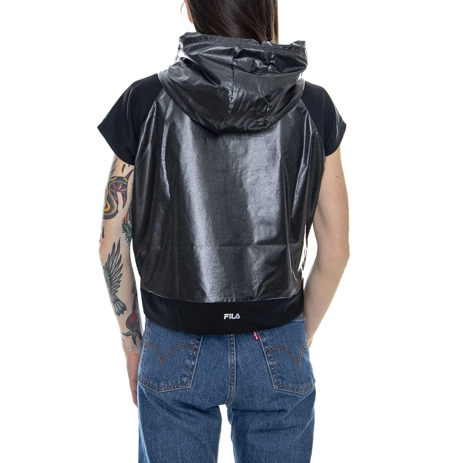Fila Wm Cosenza Cropped Top - Black - Top Smanicato Donna Nero    