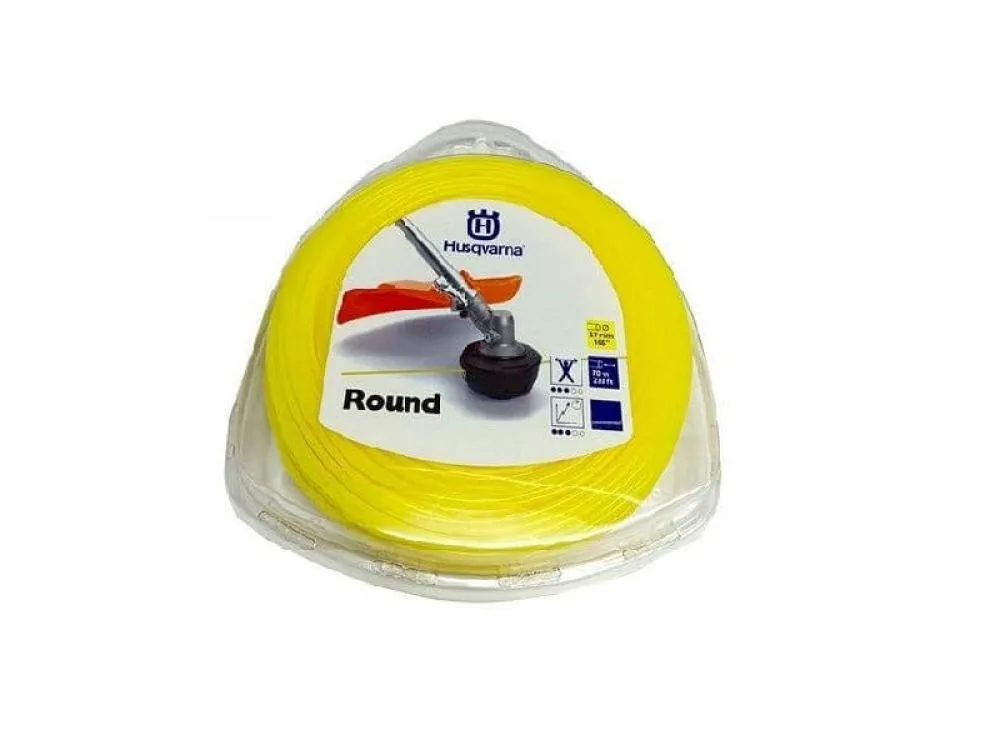 Filo giallo nylon tondo husqvarna decespugliatori blister 70mt diametro 2.7mm Husqvarna
