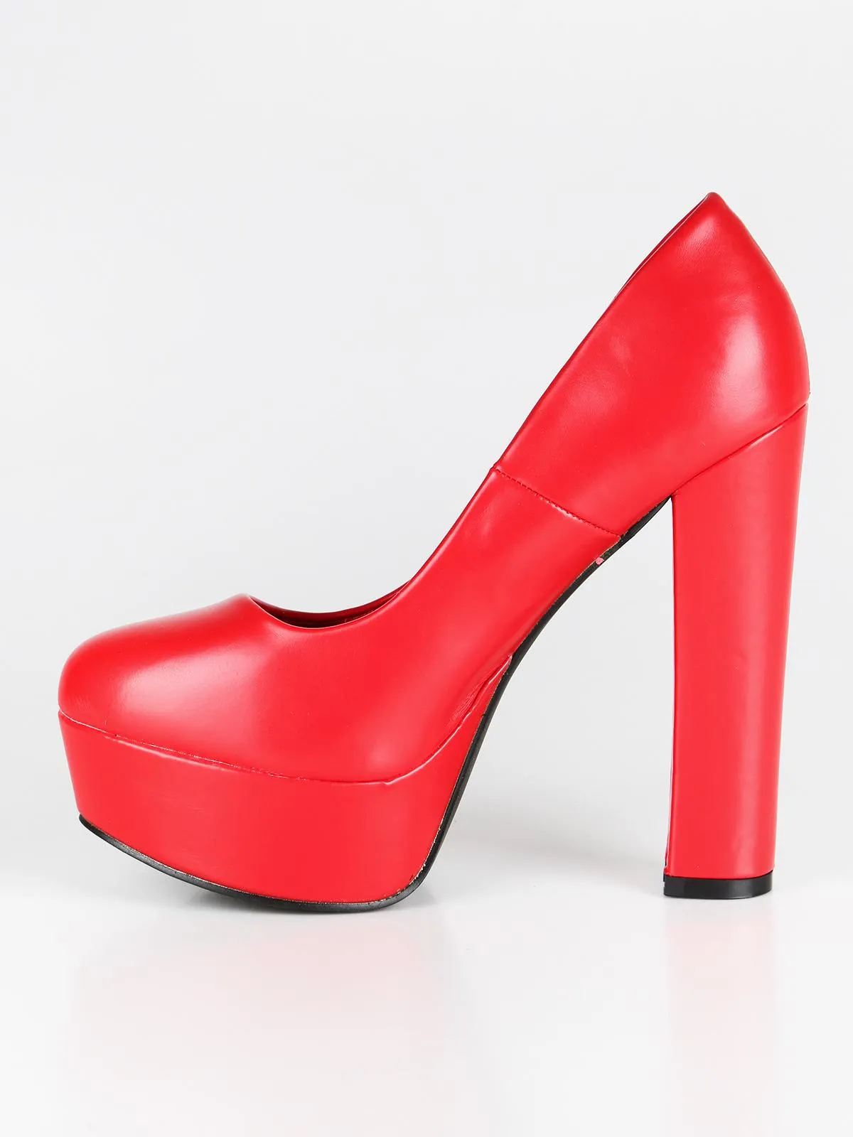 Fiori & Spine Decollete rouge avec talon et plateau