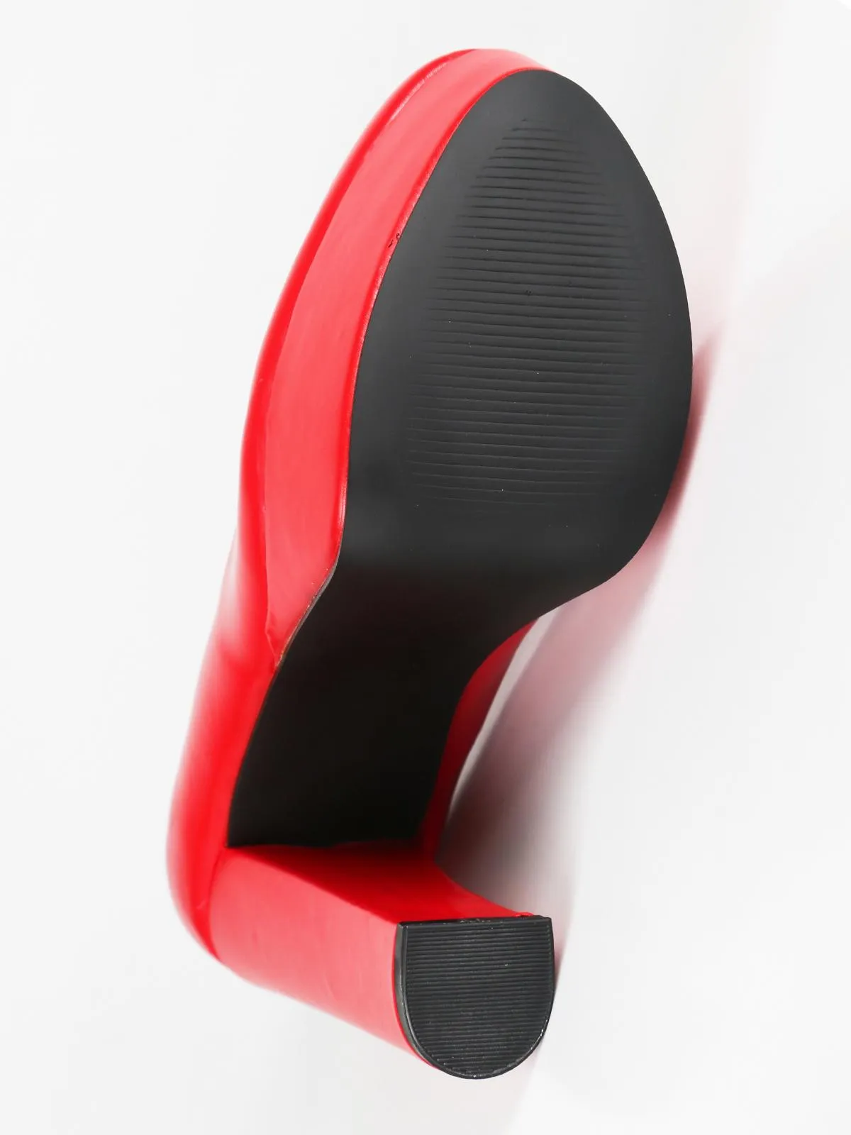 Fiori & Spine Decollete rouge avec talon et plateau