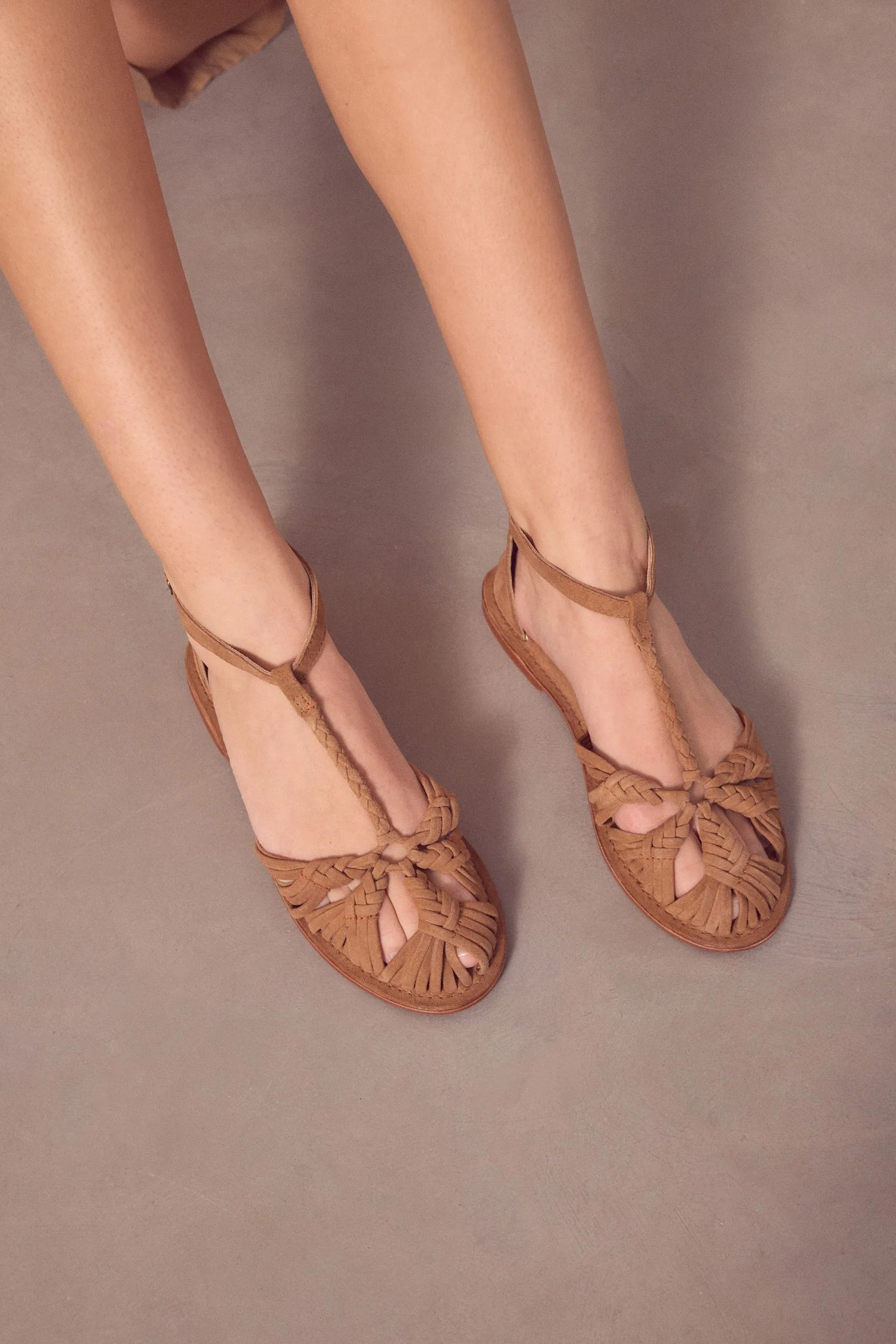 Forever Comfort® - Huarache - Scarpe in pelle con cinturino a T