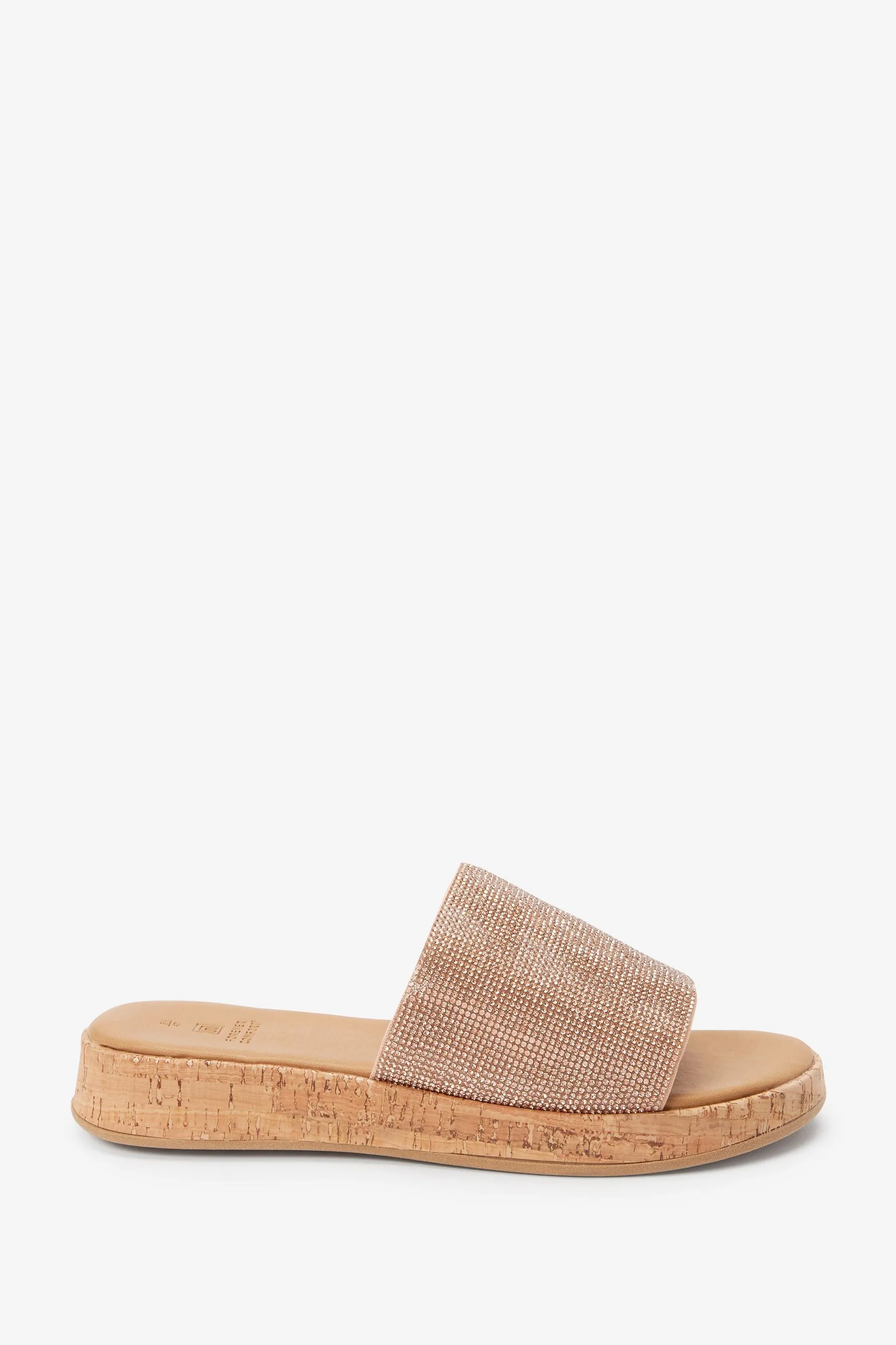 Forever Comfort® - Sandali con plateau con pietre