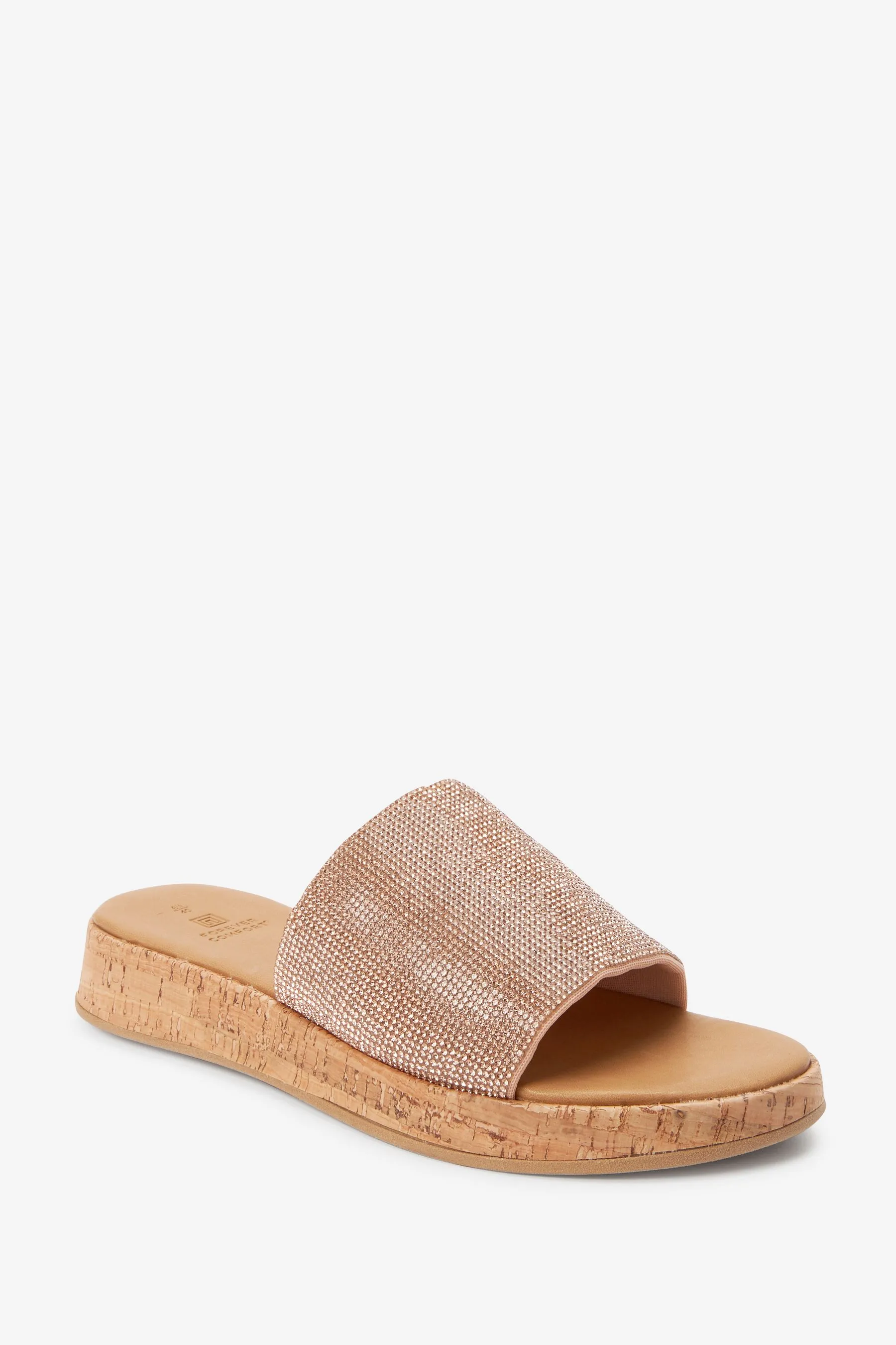 Forever Comfort® - Sandali con plateau con pietre