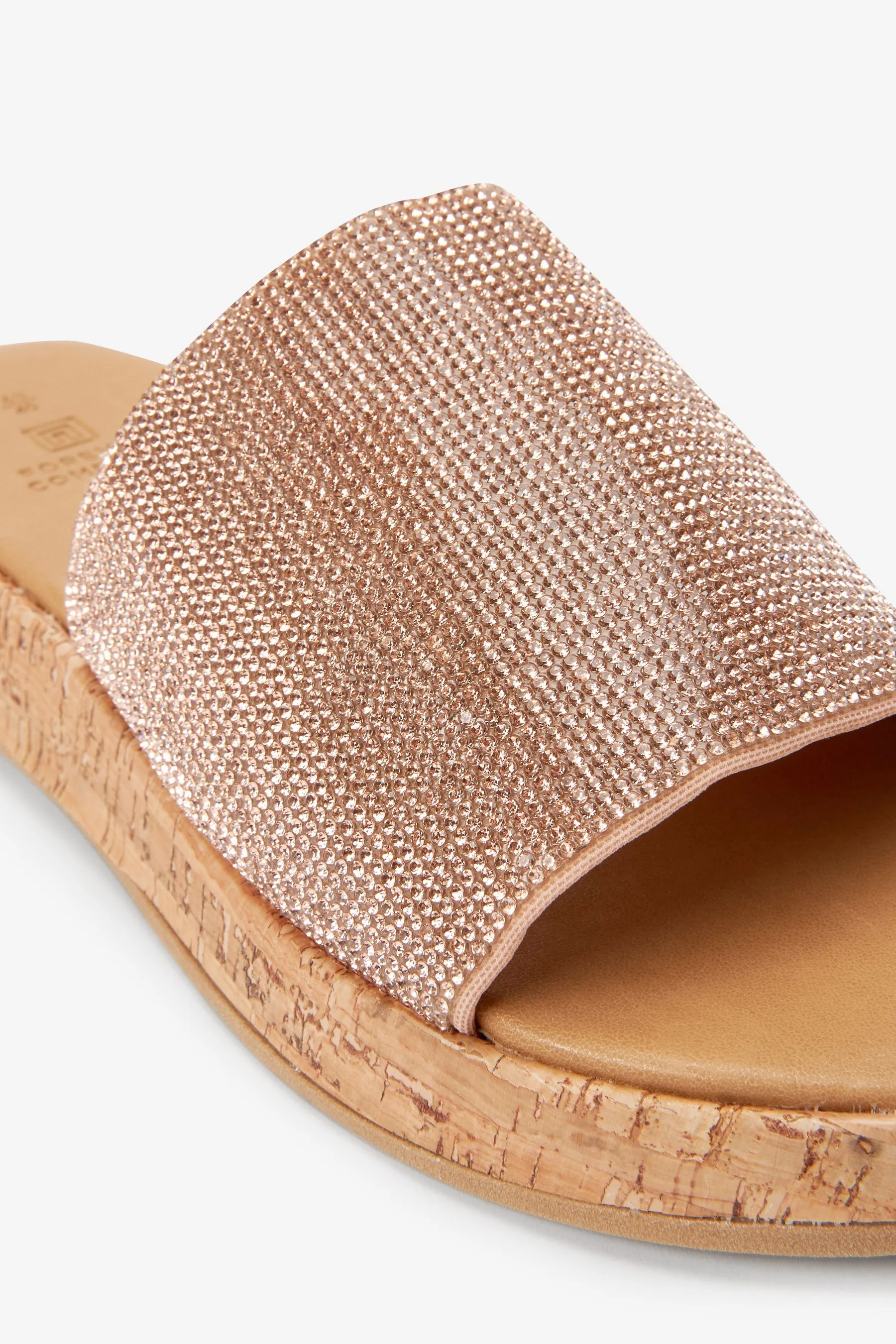 Forever Comfort® - Sandali con plateau con pietre