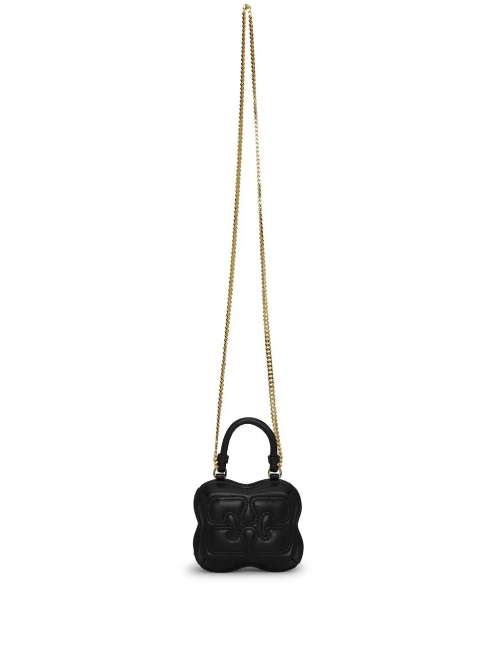 Ganni Borsa Nero Donna Butterfly Nano Tracolla a Catena