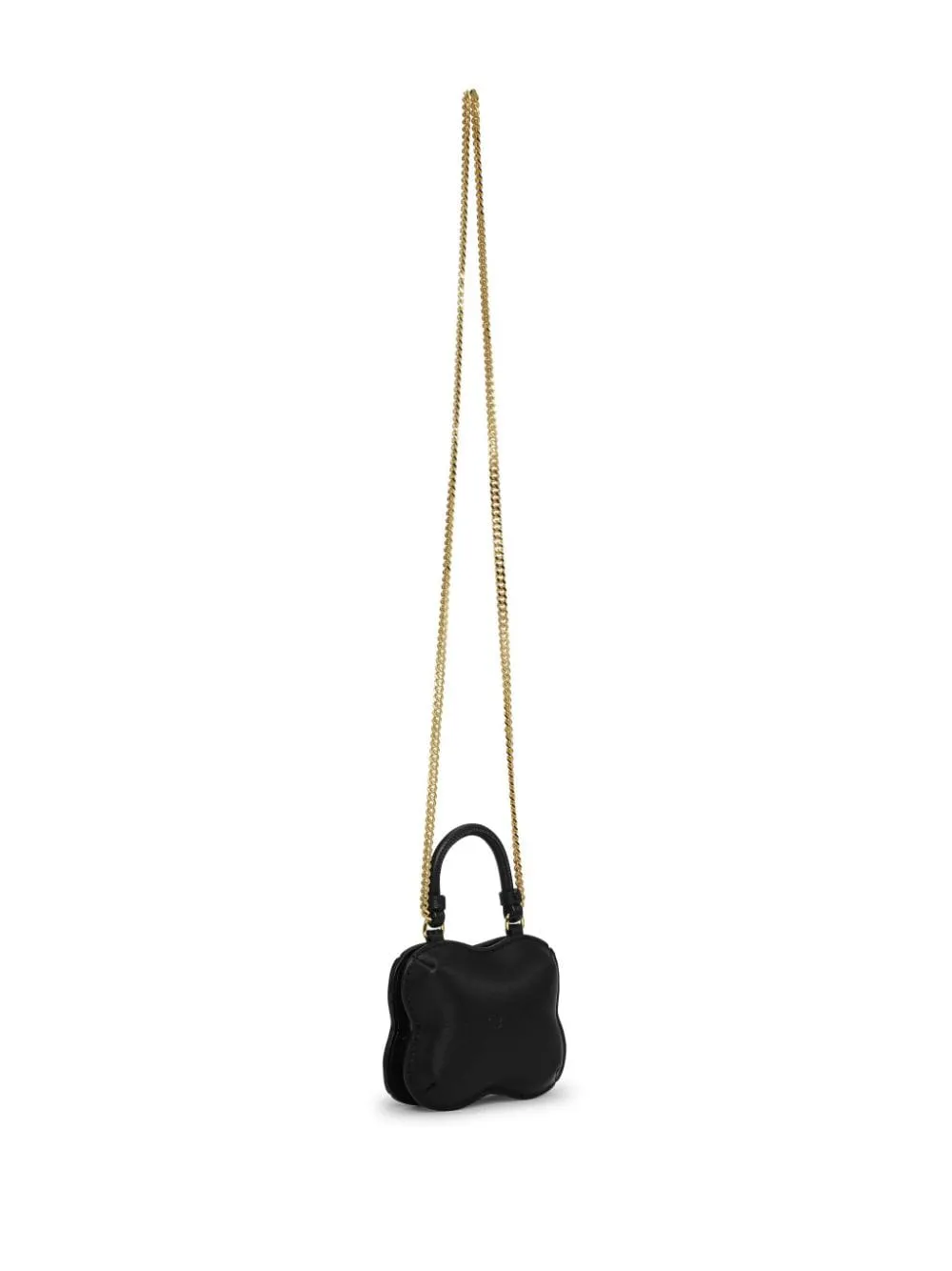 Ganni Borsa Nero Donna Butterfly Nano Tracolla a Catena