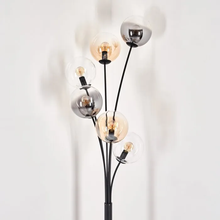 Gastor Lampada da terra - Vetro 15 cm Ambrato, Chiaro, Grigio fumo, 6-Luci