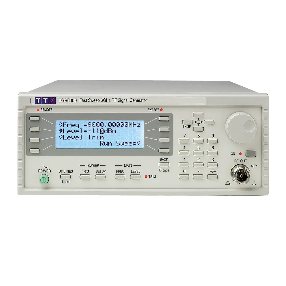 Generatore di segnale RF Aim-TTi TGR6000, 6GHz, interfaccia GPIB, LAN, RS232, USB
