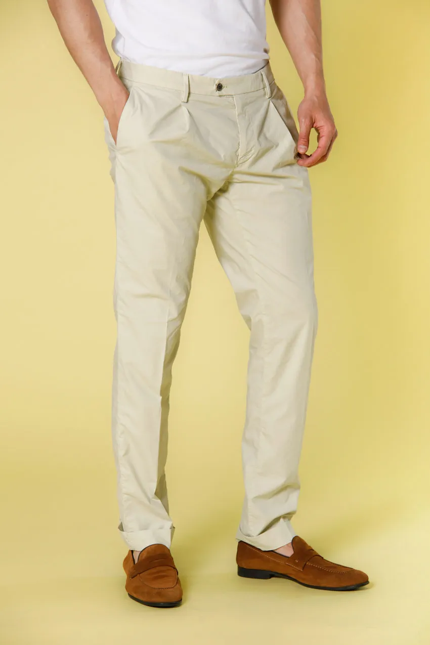 Genova Style pantalon chino homme en toile de parachute en tencel et cotone régulière