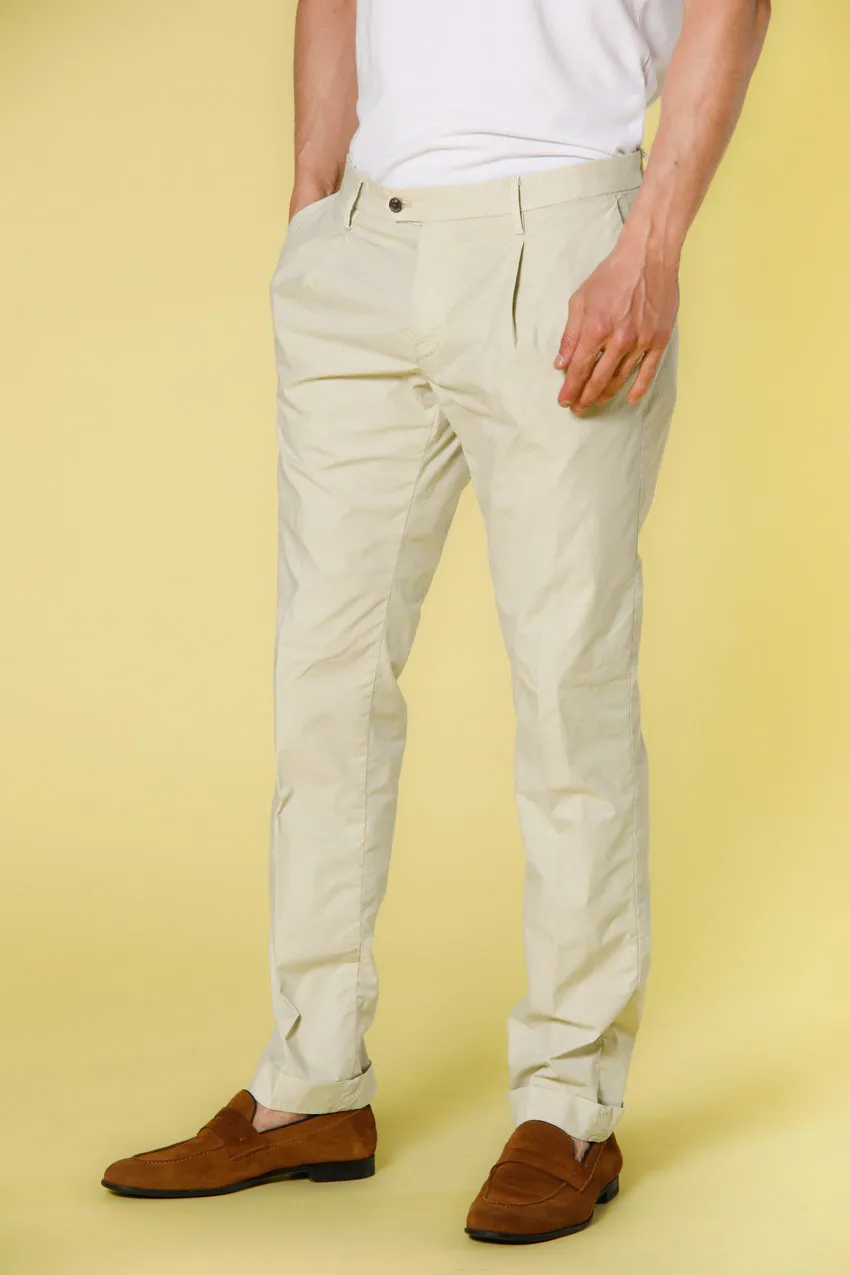Genova Style pantalon chino homme en toile de parachute en tencel et cotone régulière