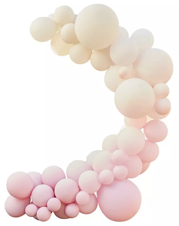 Ghirlanda di palloncini Eco Nudo e Rosa 75 pezzi