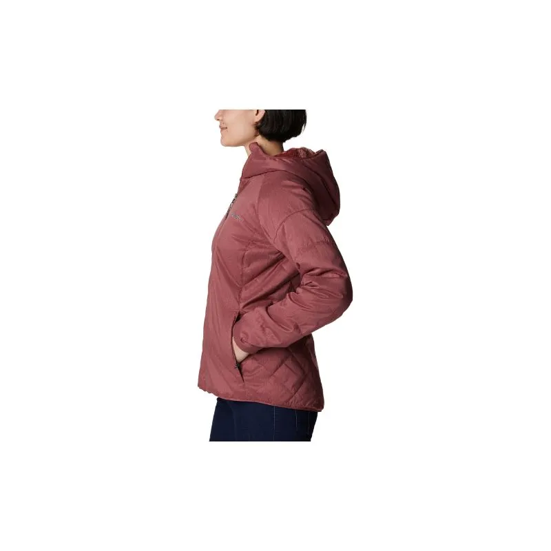Giacca antivento con cappuccio da donna Columbia Kruser Ridge II Plush Softshell (Beetroot Heather)