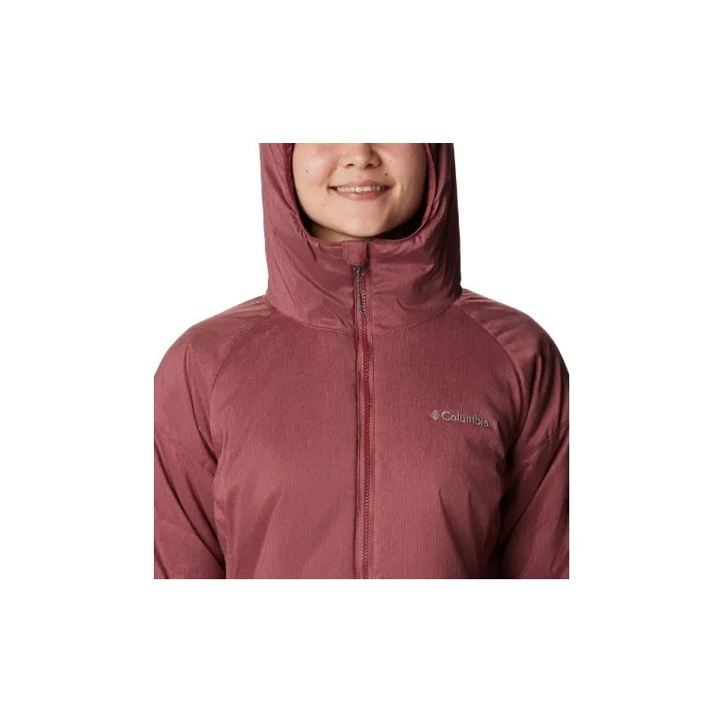 Giacca antivento con cappuccio da donna Columbia Kruser Ridge II Plush Softshell (Beetroot Heather)