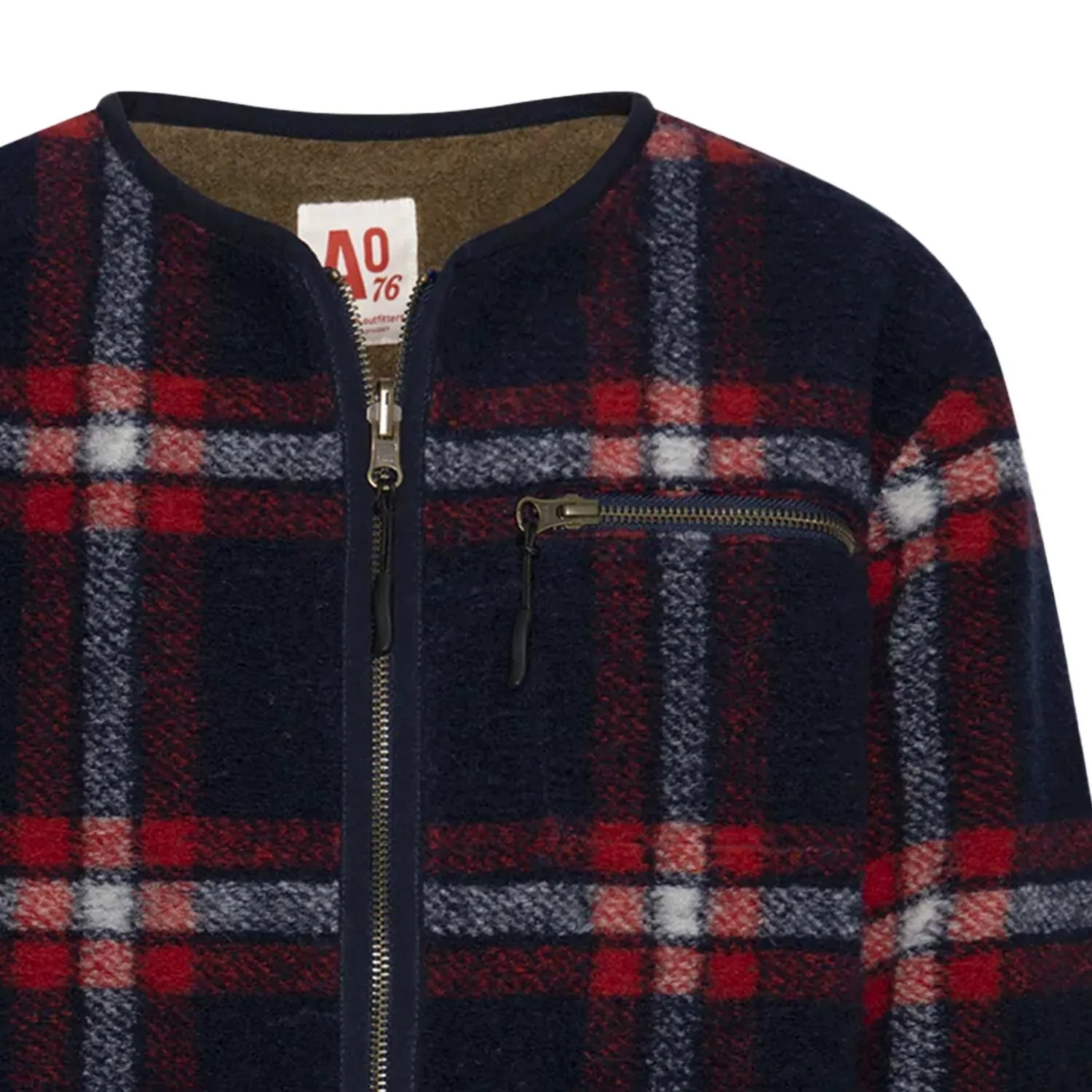 Giacca Bob Reversibile Blu Check E Marrone