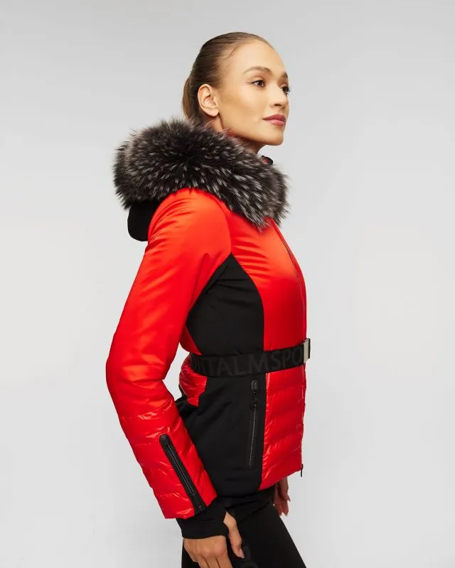 Giacca con pelliccia da sci da donna Sportalm