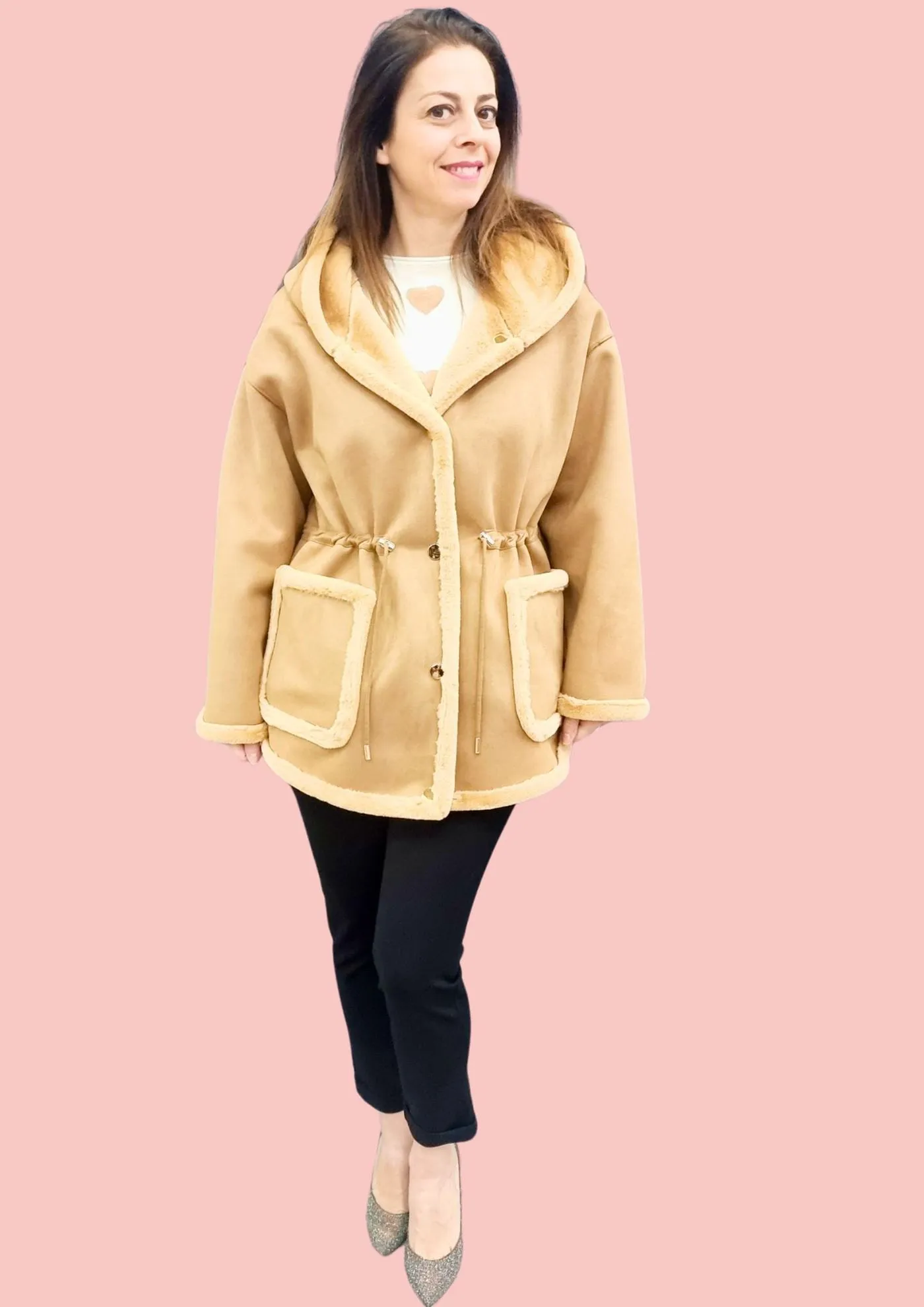 Giacca donna art: camilla ECOMONTONE REVERSIBILE