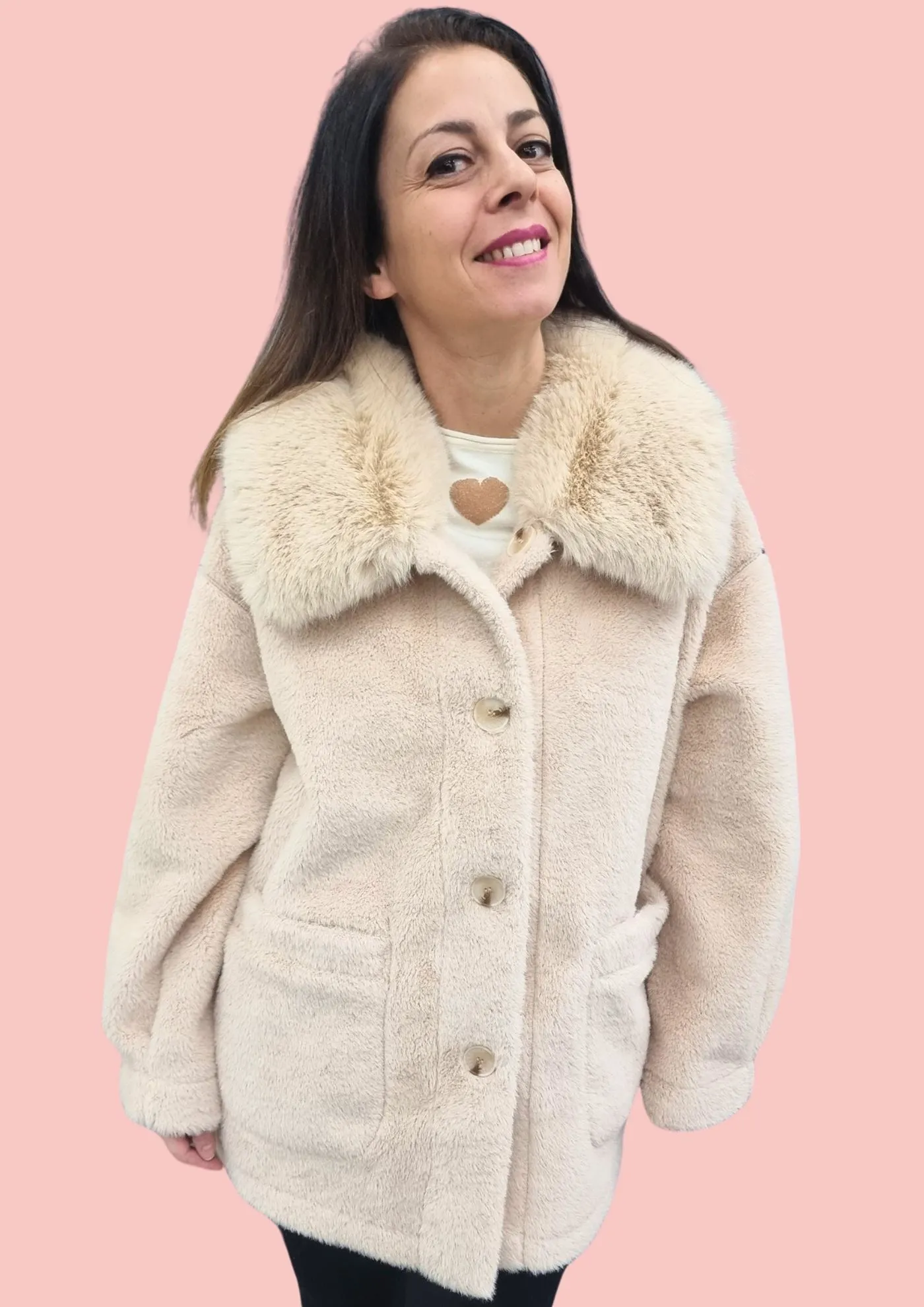 Giacca donna art: fausta ECOMONTONE REVERSIBILE