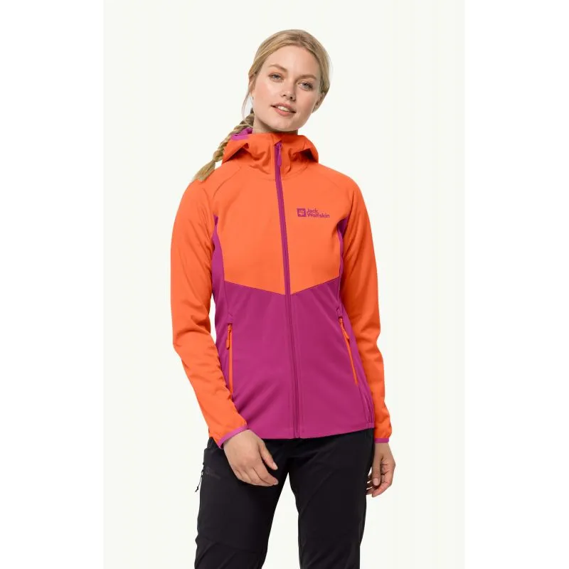 Giacca JACK WOLSKINS GO HIKE SOFTSHELL Donna (New Magenta)