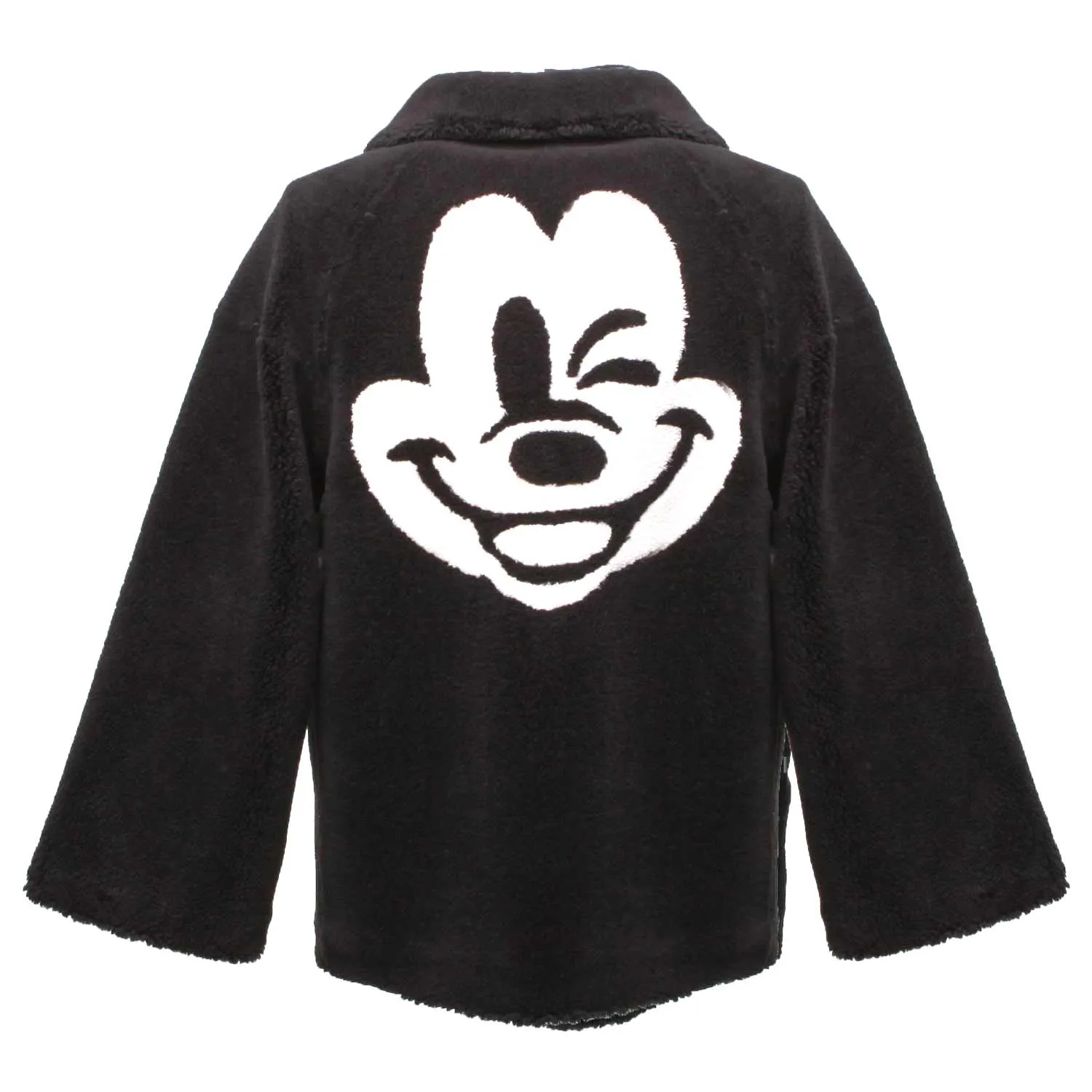 Giacca Nera Girl Eco-Pelliccia