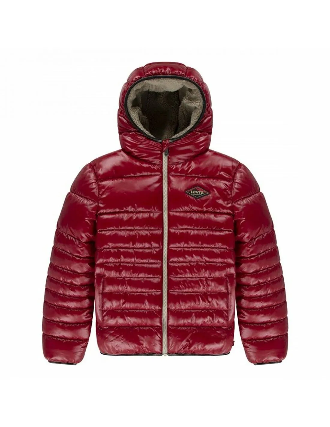Giacca per bambini Levi's Lined Mdwt Puffer J Rhythmic Rosso Scuro