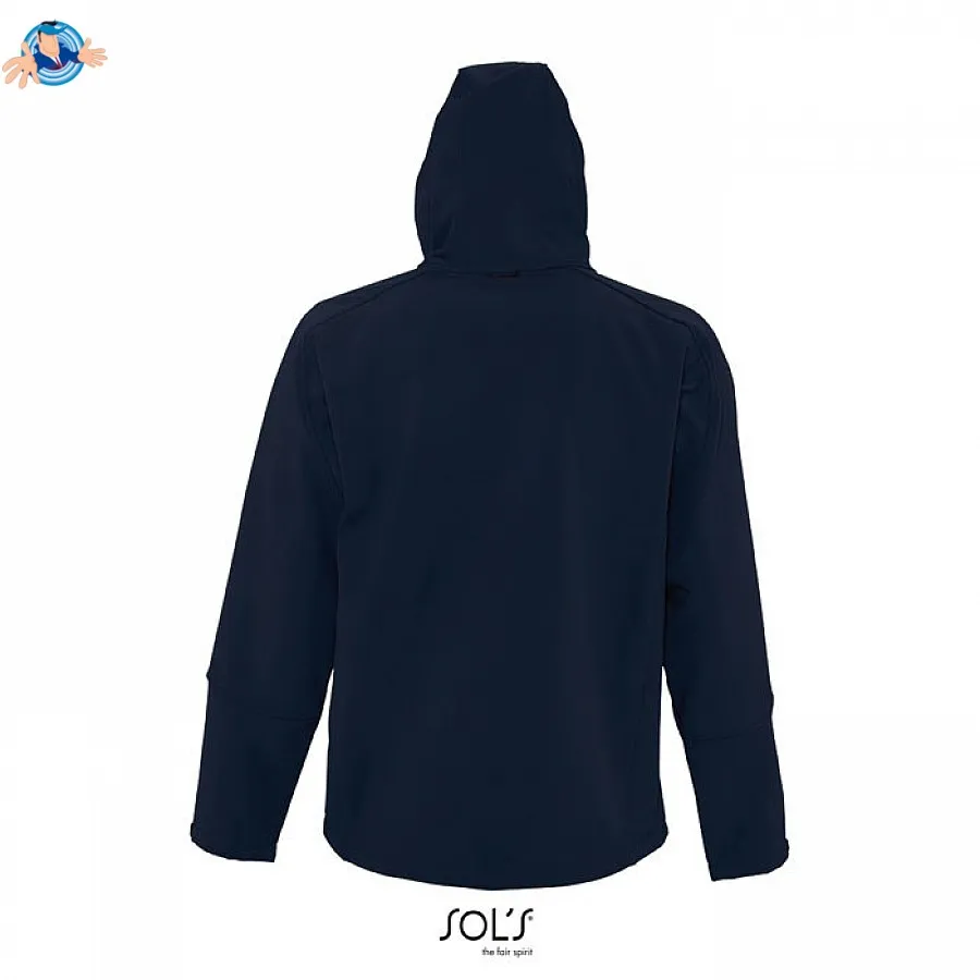Giacca Softshell da uomo con cappuccio | personalizzabile con il tuo logo