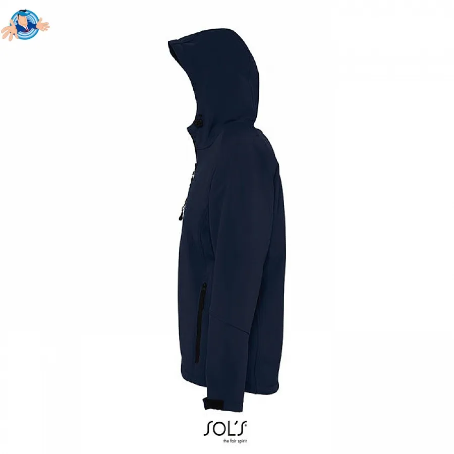 Giacca Softshell da uomo con cappuccio | personalizzabile con il tuo logo