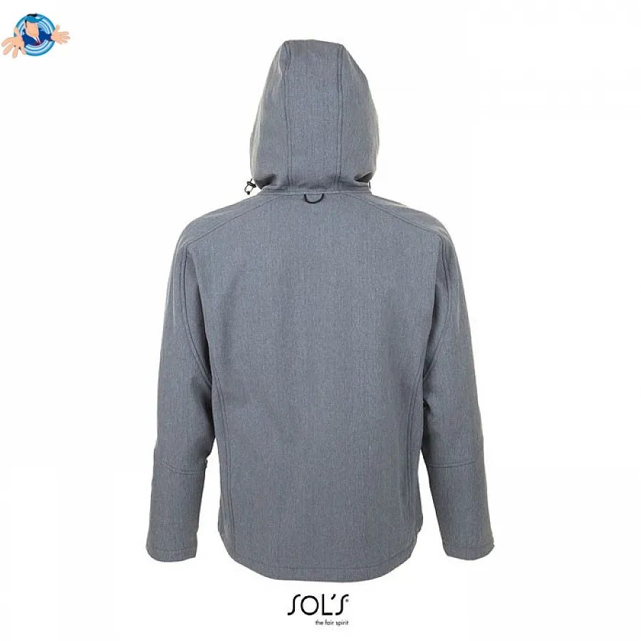 Giacca Softshell da uomo con cappuccio | personalizzabile con il tuo logo