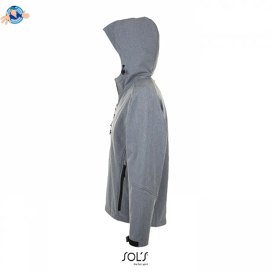 Giacca Softshell da uomo con cappuccio | personalizzabile con il tuo logo